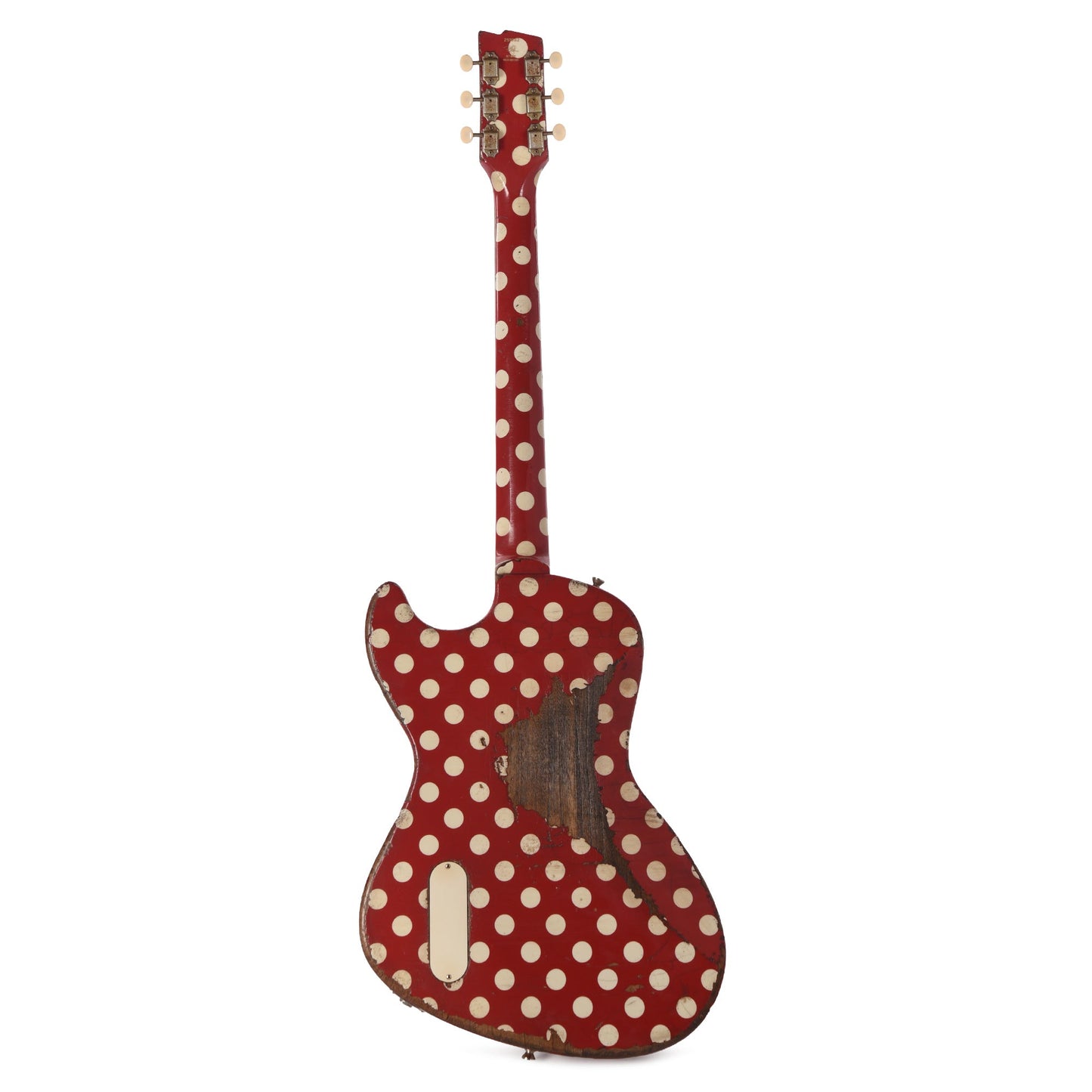 Rock N Roll Relics Revenge Jr Red & Aged White Polka Dots Heavy Aged Master Built by Billy Rowe w/"Dirty Dog" Dog Ear P90