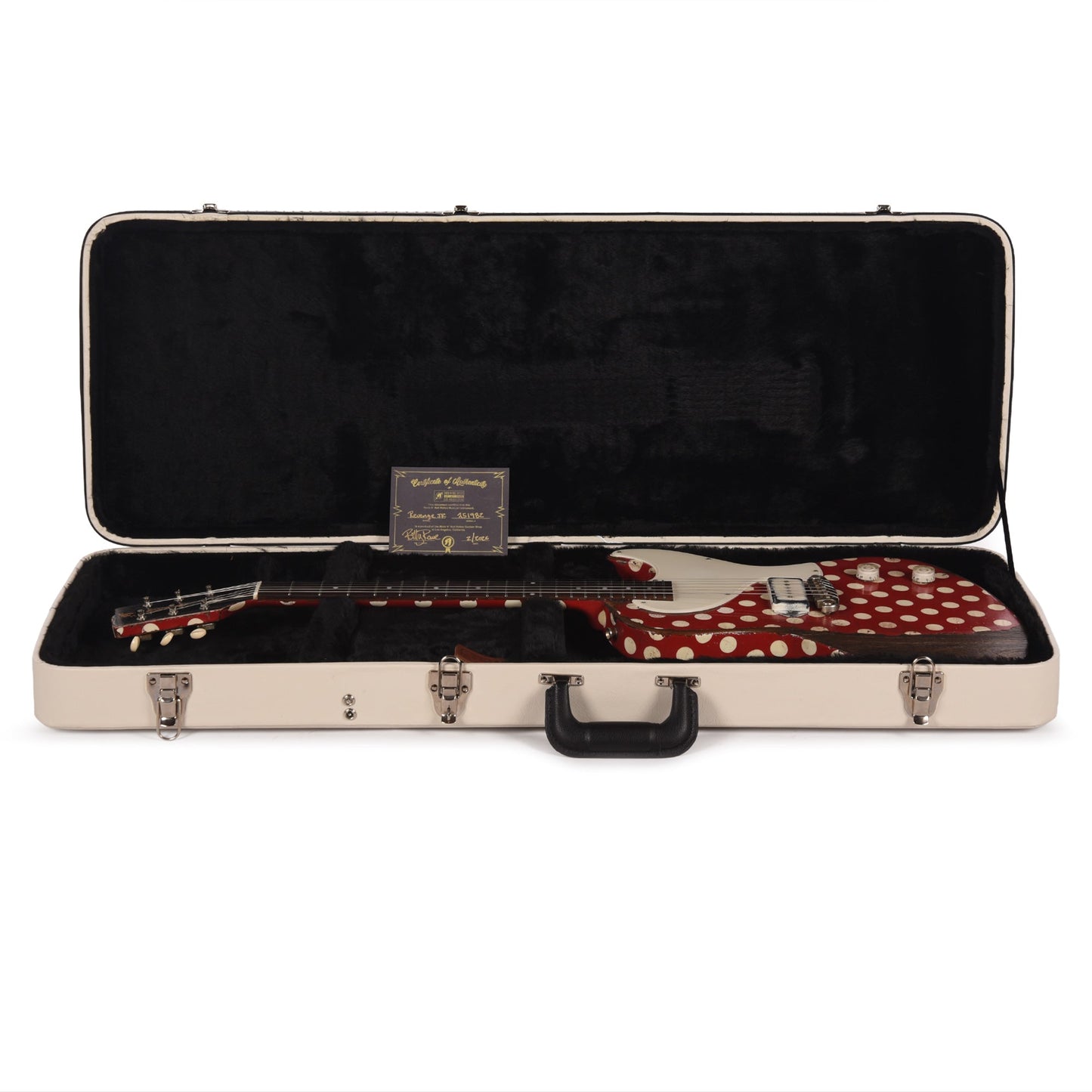 Rock N Roll Relics Revenge Jr Red & Aged White Polka Dots Heavy Aged Master Built by Billy Rowe w/"Dirty Dog" Dog Ear P90