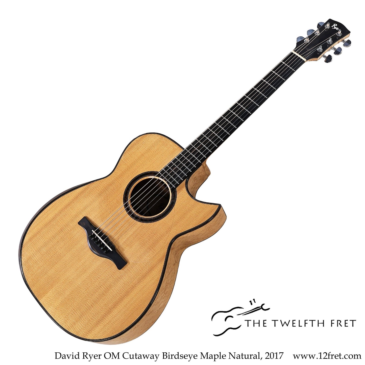 David Ryer OM Cutaway Birdseye Maple Natural, 2017  [USED]