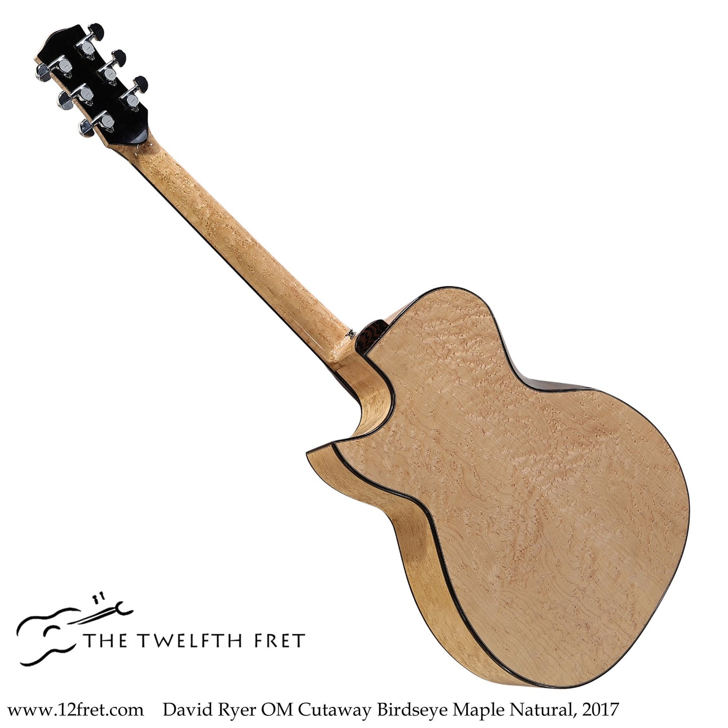 David Ryer OM Cutaway Birdseye Maple Natural, 2017  [USED]