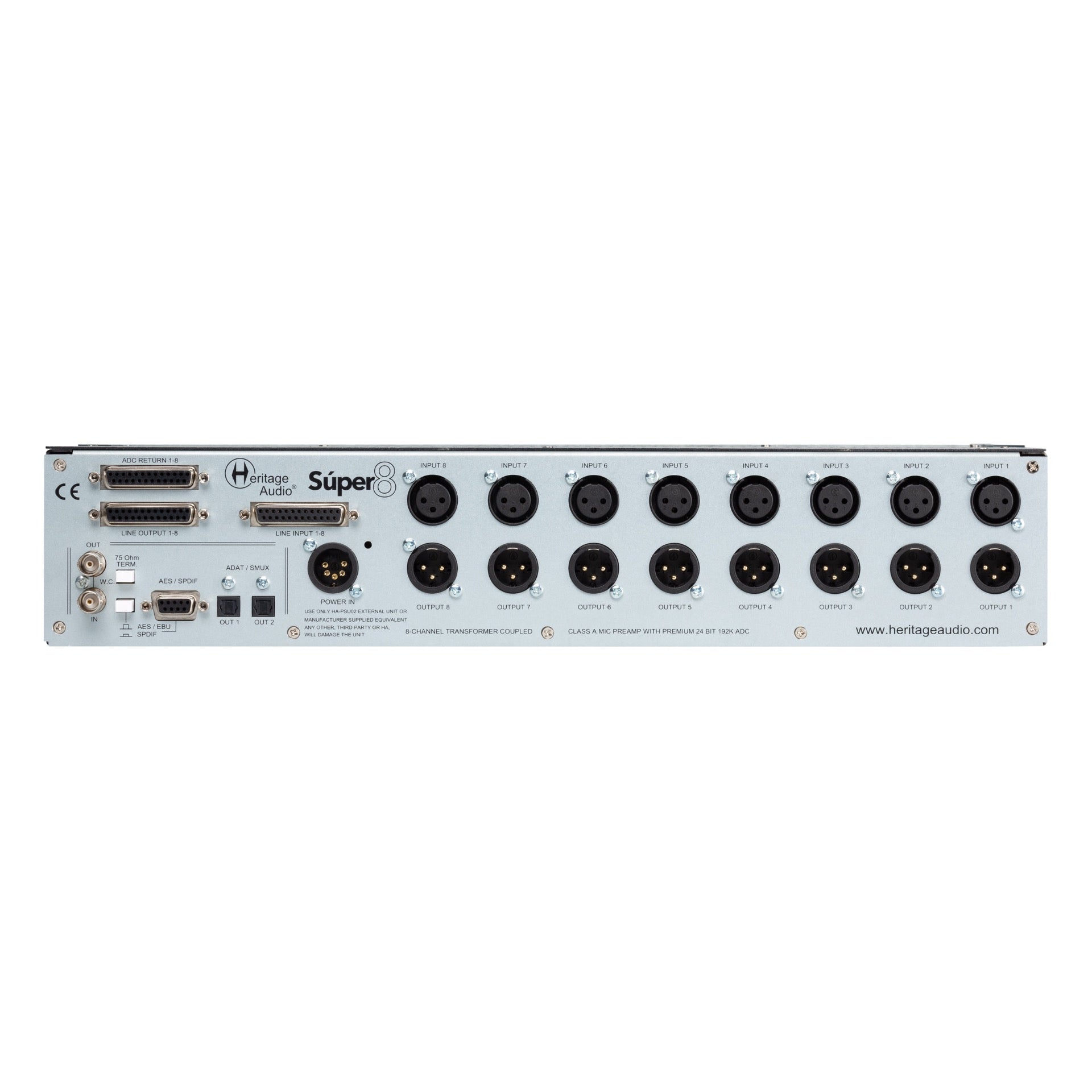 Heritage Audio Super 8 - 8 Channel Mic Pre Digital Converter