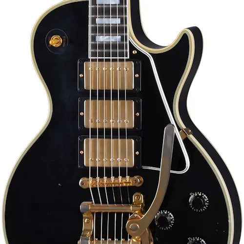 Gibson Custom 1957 Les Paul Custom Reissue 3-Pickup Bigsby, Light Aged, Ebony