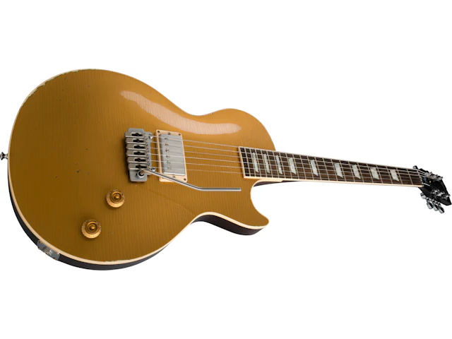 Gibson Custom Joe Perry "Gold Rush" Les Paul Axcess - Signed, Aged Antique Gold (Aged Brown/Pink Reissue 5-Latch Case Included), Signed/Aged Antique Gold