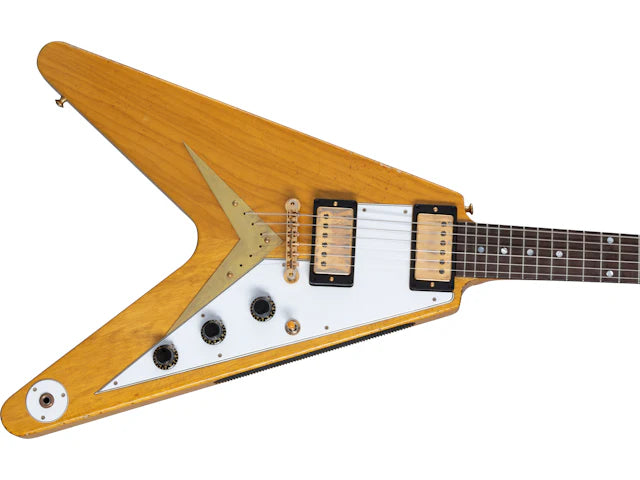 Gibson Custom 58 Korina Flying V Brazilian Rosewood Fingerboard, Aged Natural