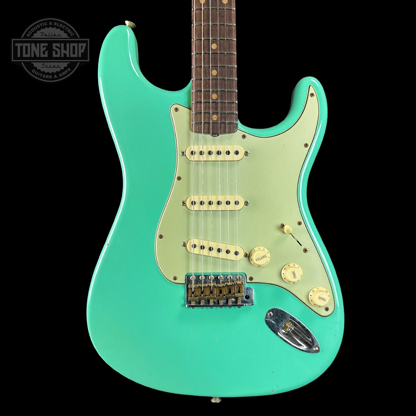 Fender Custom Shop Time Machine '59 Strat Rw Journeyman Relic Super Faded Aged Sea Foam Green w/case