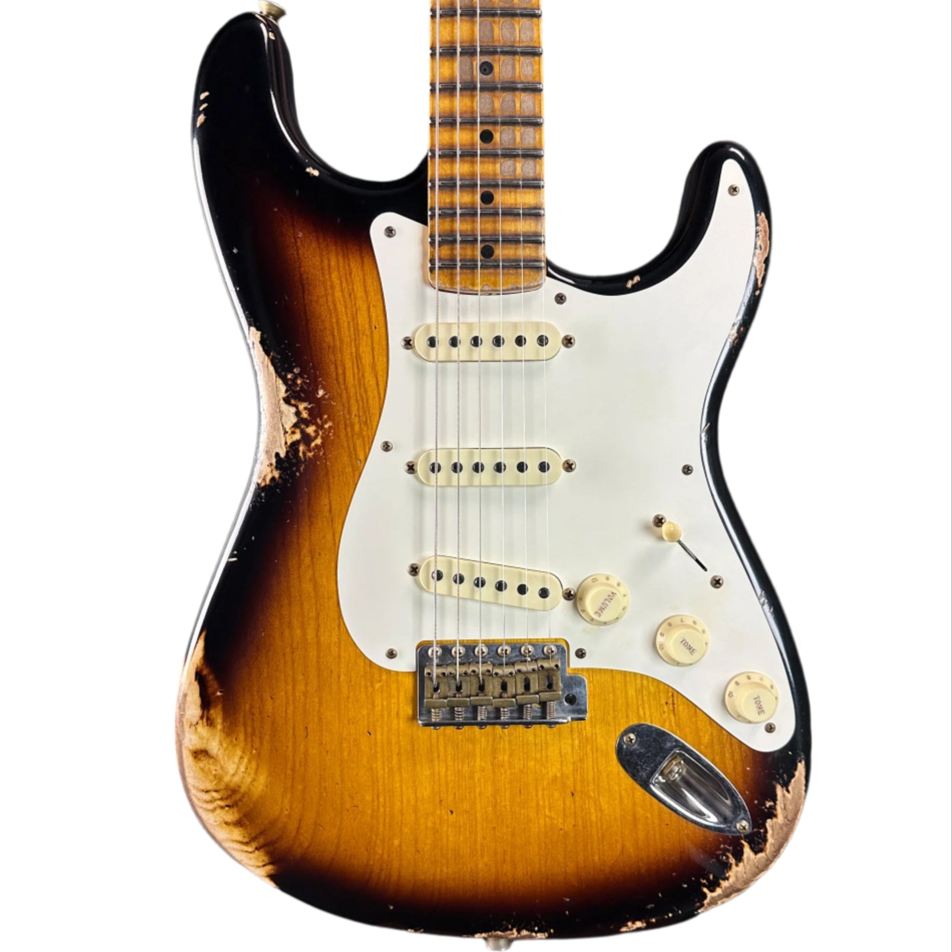 Fender Custom Shop Time Machine '57 Strat Heavy Relic Faded Aged 2 Color Sunburst w/case