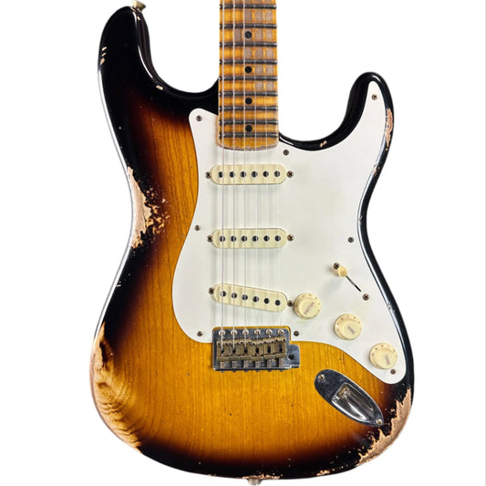 Fender Custom Shop Time Machine '57 Strat Heavy Relic Faded Aged 2 Color Sunburst w/case