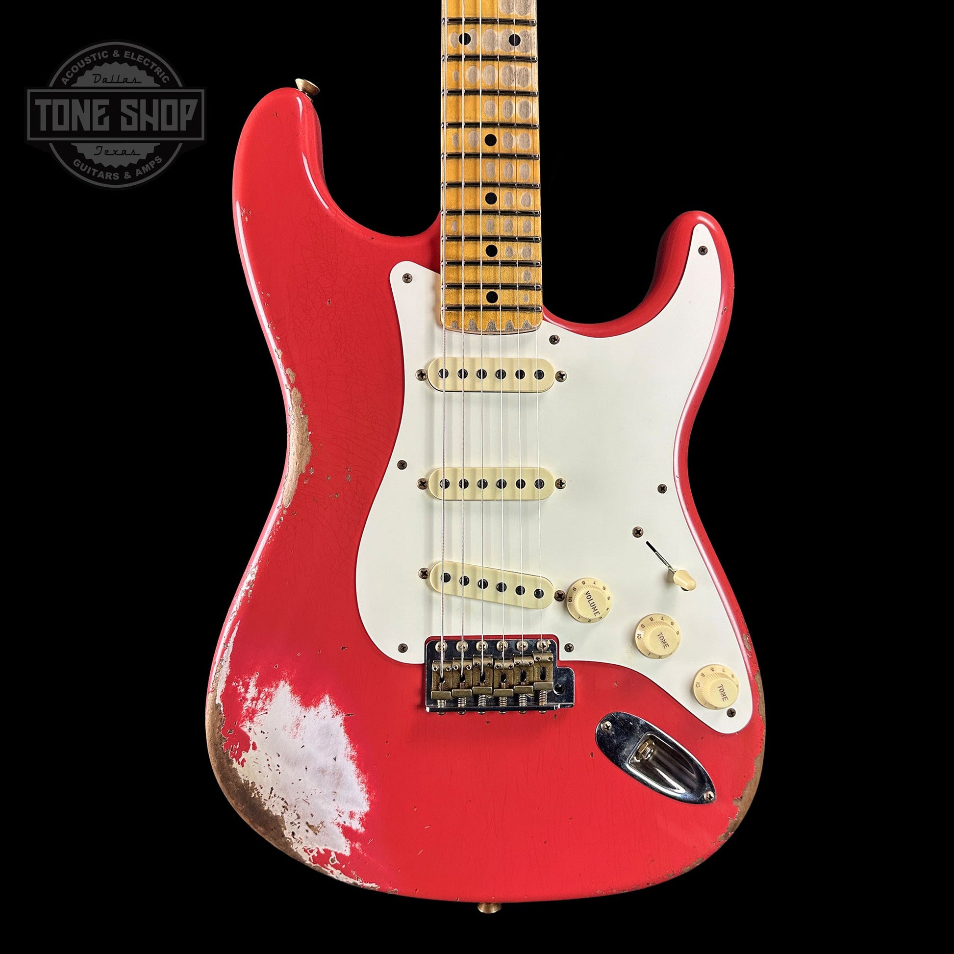 Fender Custom Shop Time Machine '57 Strat Heavy Relic Aged Fiesta Red w/case CZ582894