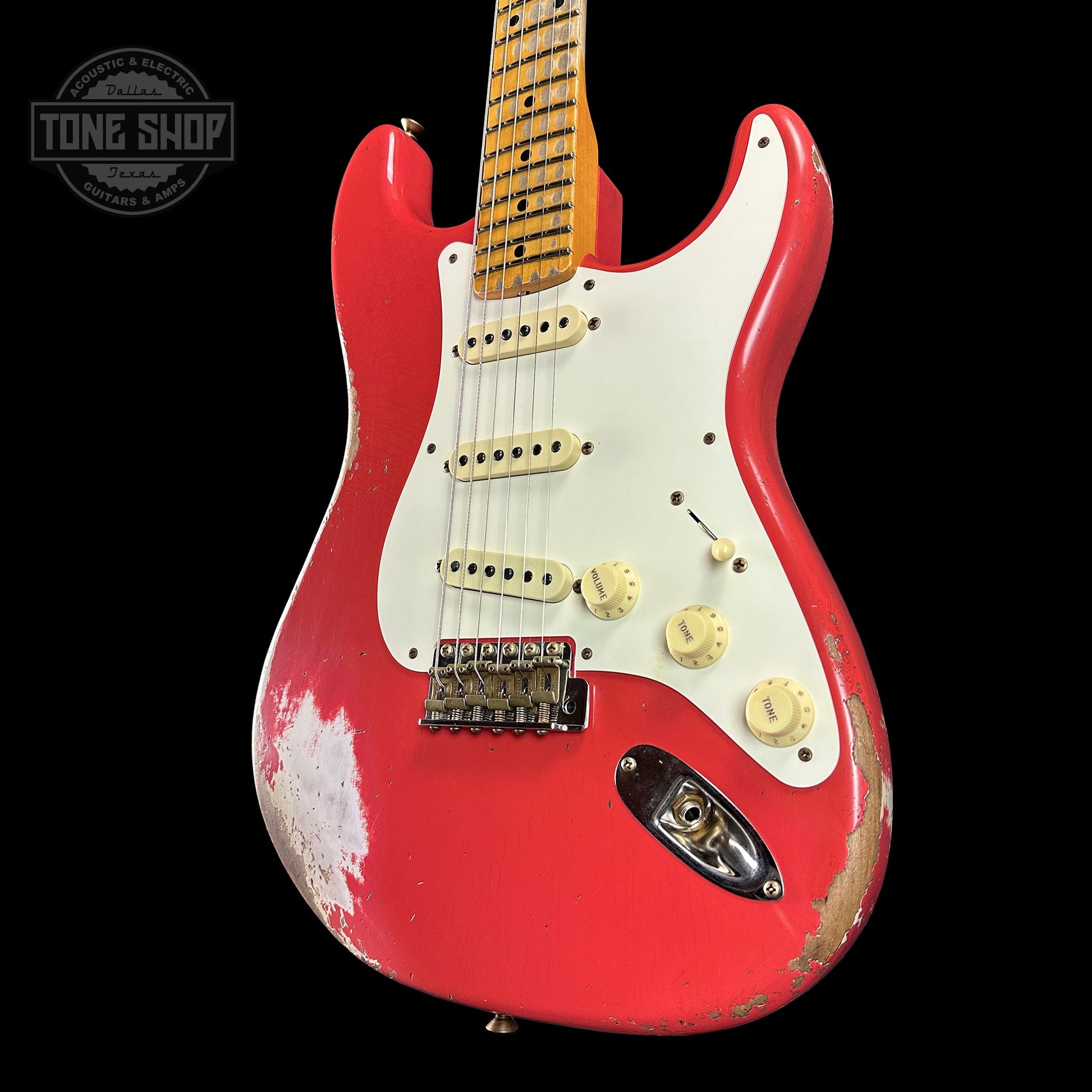 Fender Custom Shop Time Machine '57 Strat Heavy Relic Aged Fiesta Red w/case CZ582894