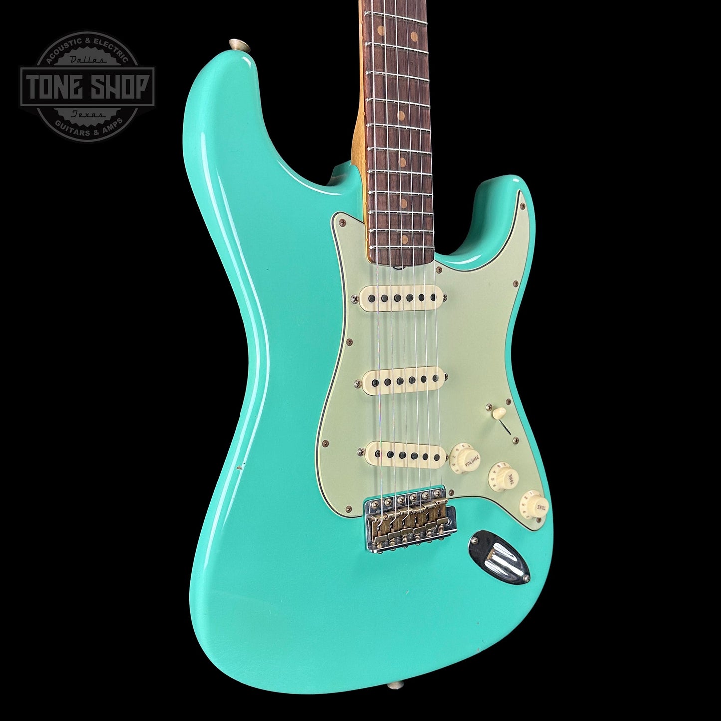 Fender Custom Shop Time Machine '59 Strat Rw Journeyman Relic Super Faded Aged Sea Foam Green w/case