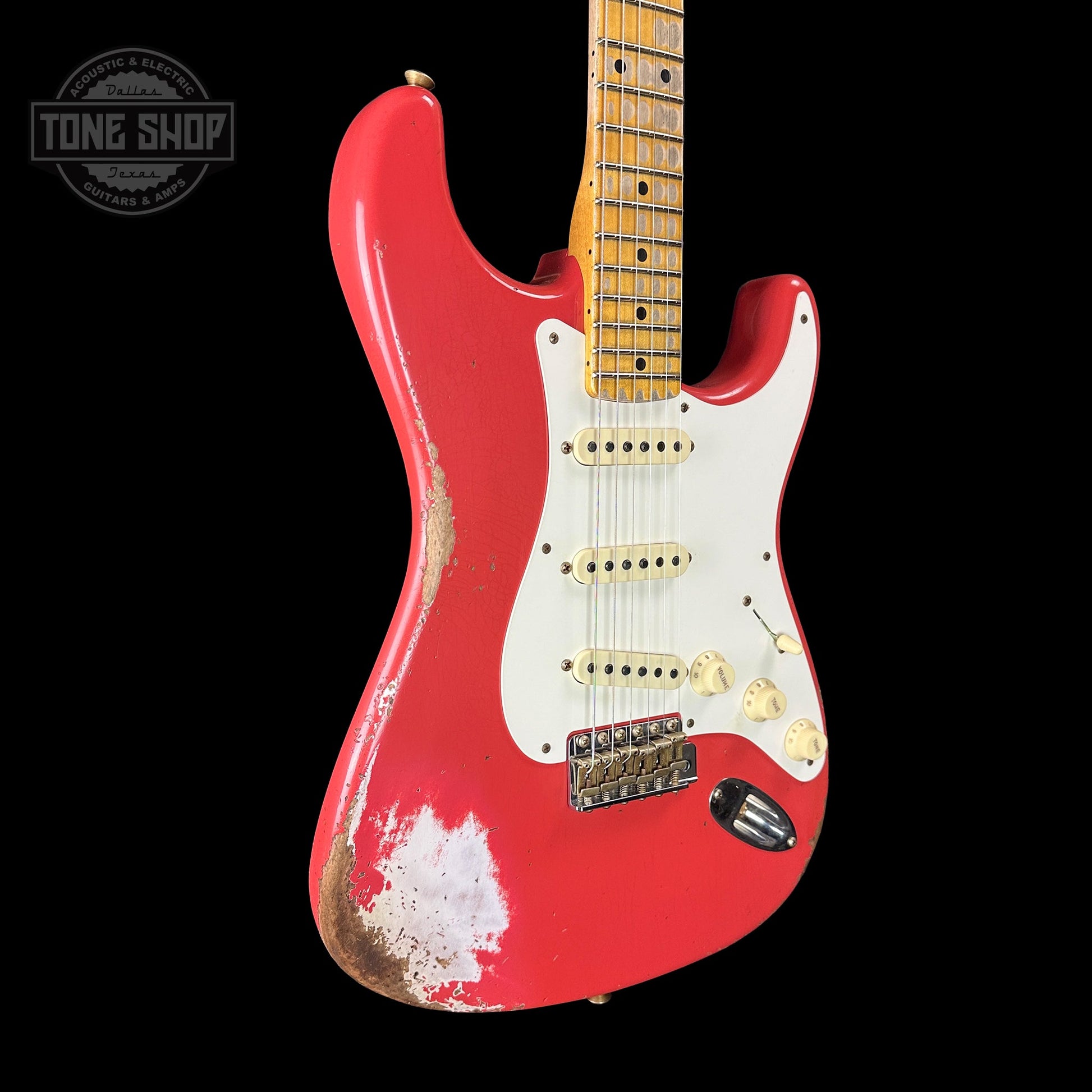 Fender Custom Shop Time Machine '57 Strat Heavy Relic Aged Fiesta Red w/case CZ582894