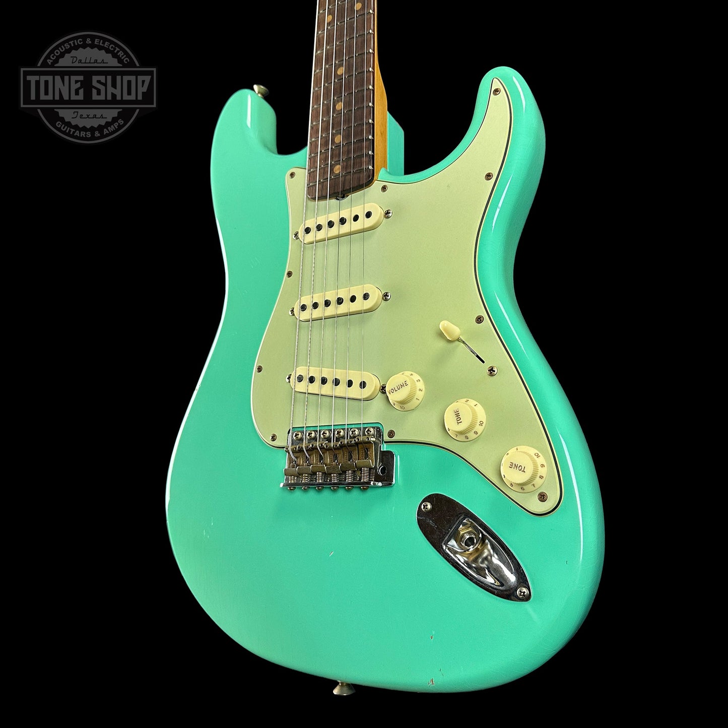 Fender Custom Shop Time Machine '59 Strat Rw Journeyman Relic Super Faded Aged Sea Foam Green w/case