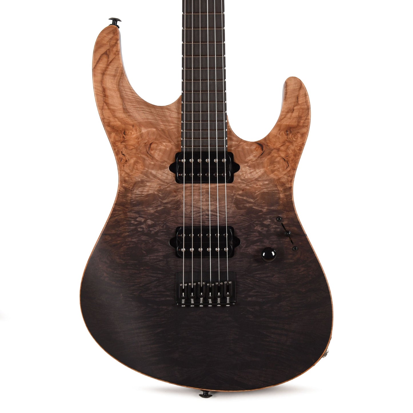 Suhr Custom Modern Black Gradient w/CME-Selected Burl Maple Top