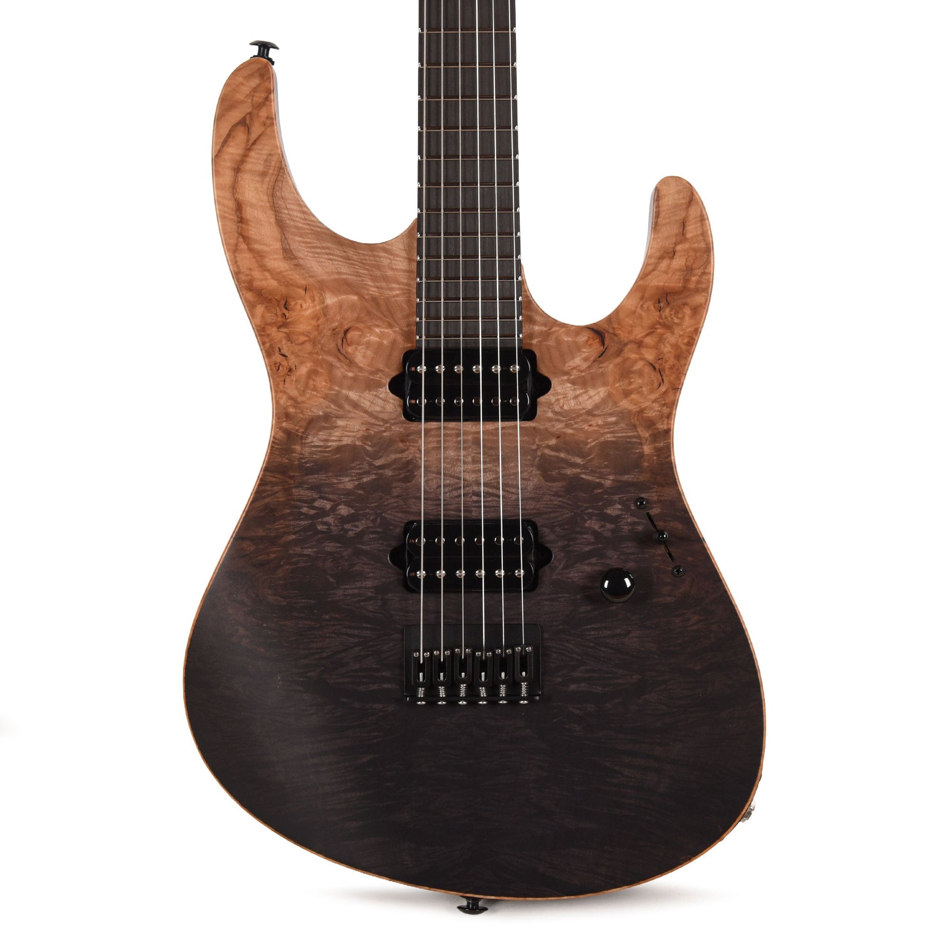 Suhr Custom Modern Black Gradient w/CME-Selected Burl Maple Top