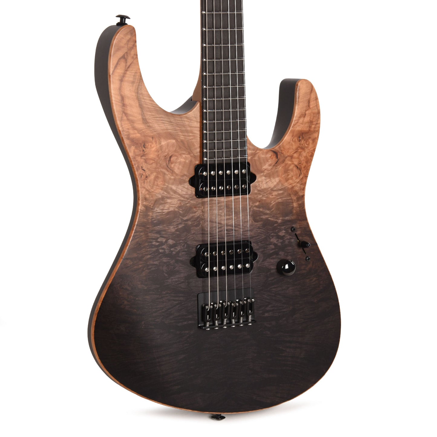 Suhr Custom Modern Black Gradient w/CME-Selected Burl Maple Top