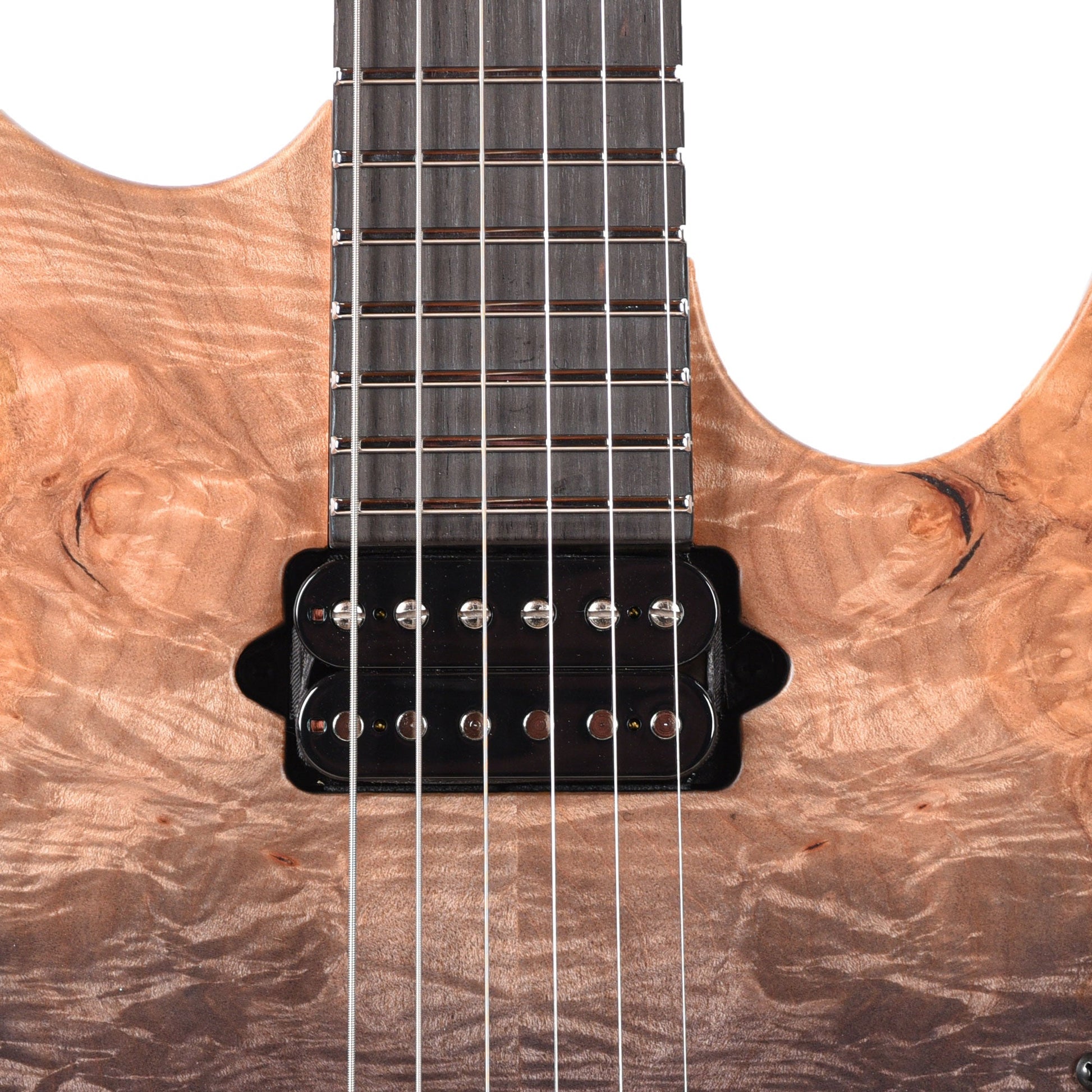 Suhr Custom Modern Black Gradient w/CME-Selected Burl Maple Top