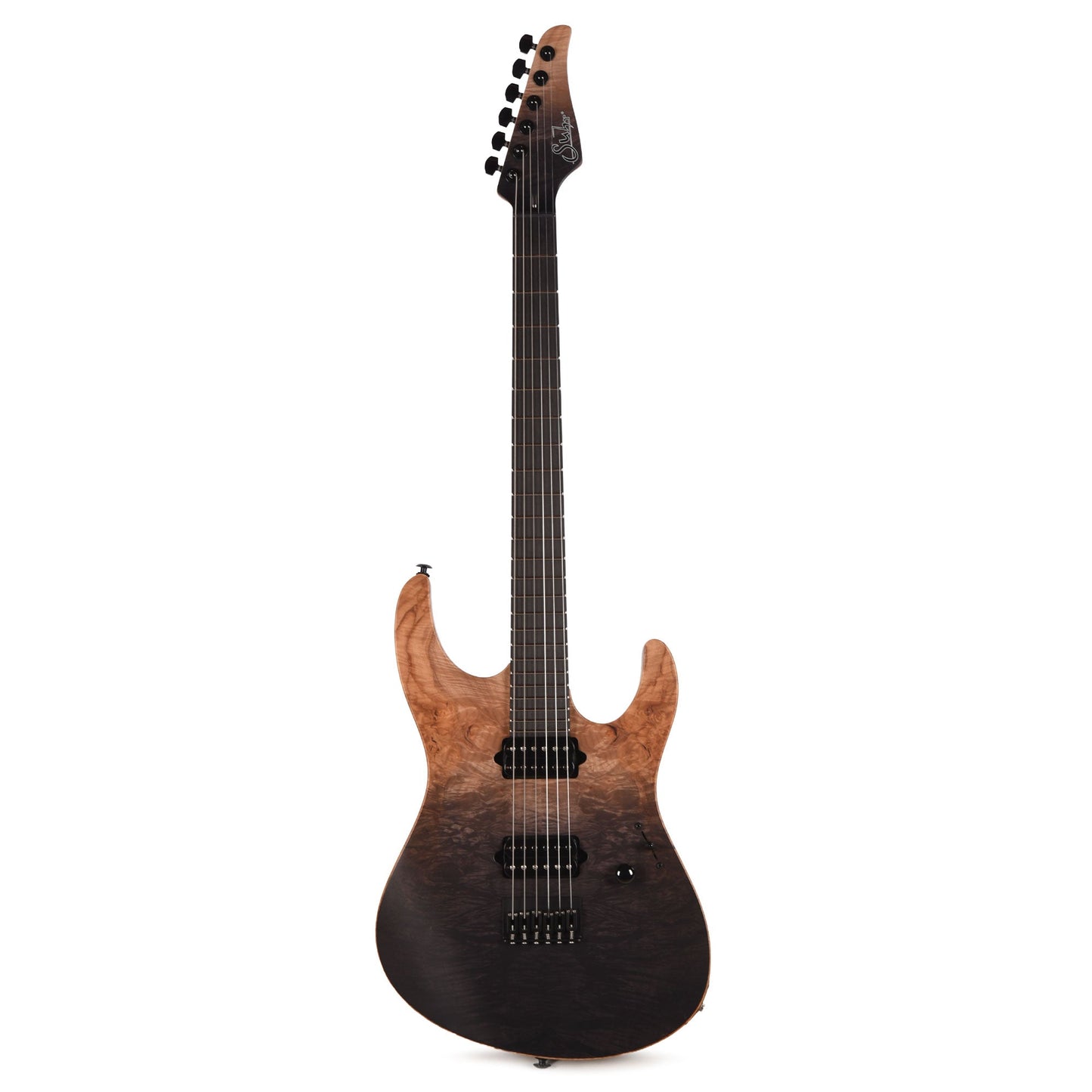 Suhr Custom Modern Black Gradient w/CME-Selected Burl Maple Top