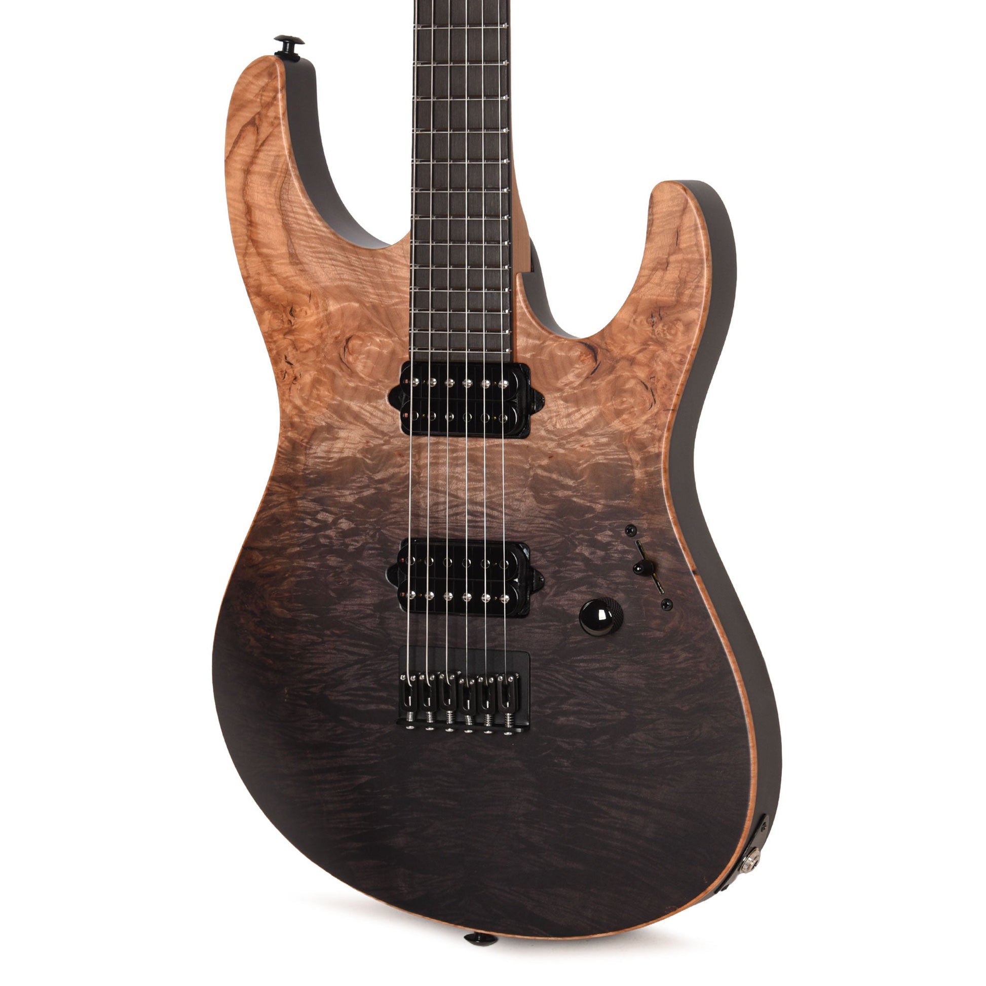Suhr Custom Modern Black Gradient w/CME-Selected Burl Maple Top