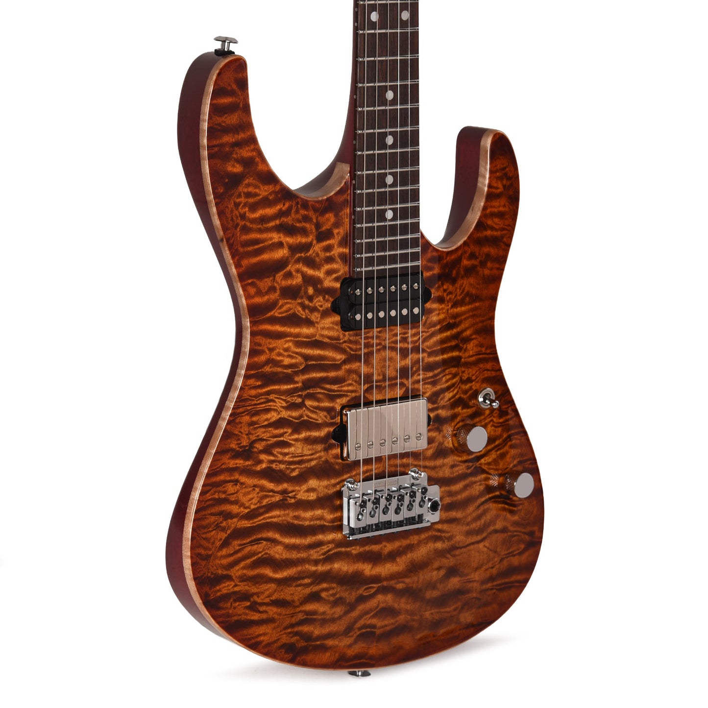 Suhr Custom Modern Carve Top Set Neck Copperhead Burst w/CME-Selected Quilt Maple Top
