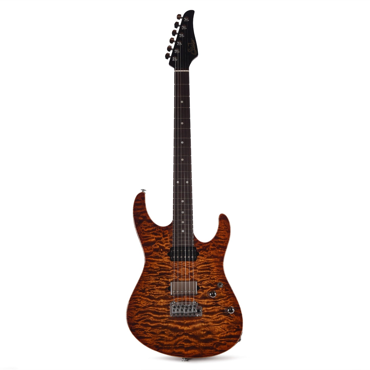 Suhr Custom Modern Carve Top Set Neck Copperhead Burst w/CME-Selected Quilt Maple Top