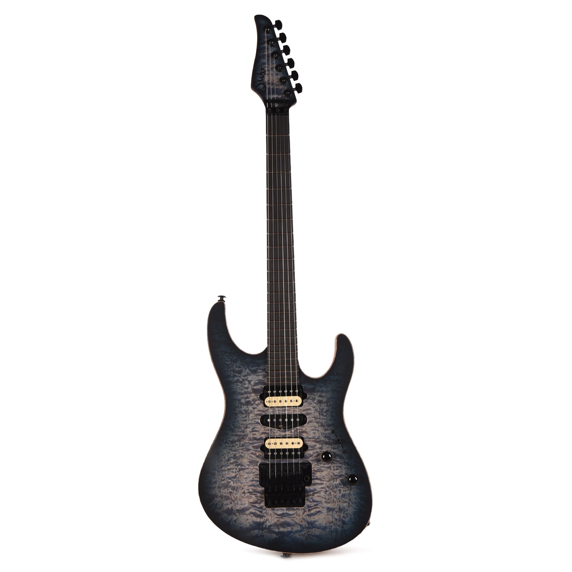 Suhr Custom Modern Faded Trans Whale Blue Burst w/CME-Selected Quilt Maple Top