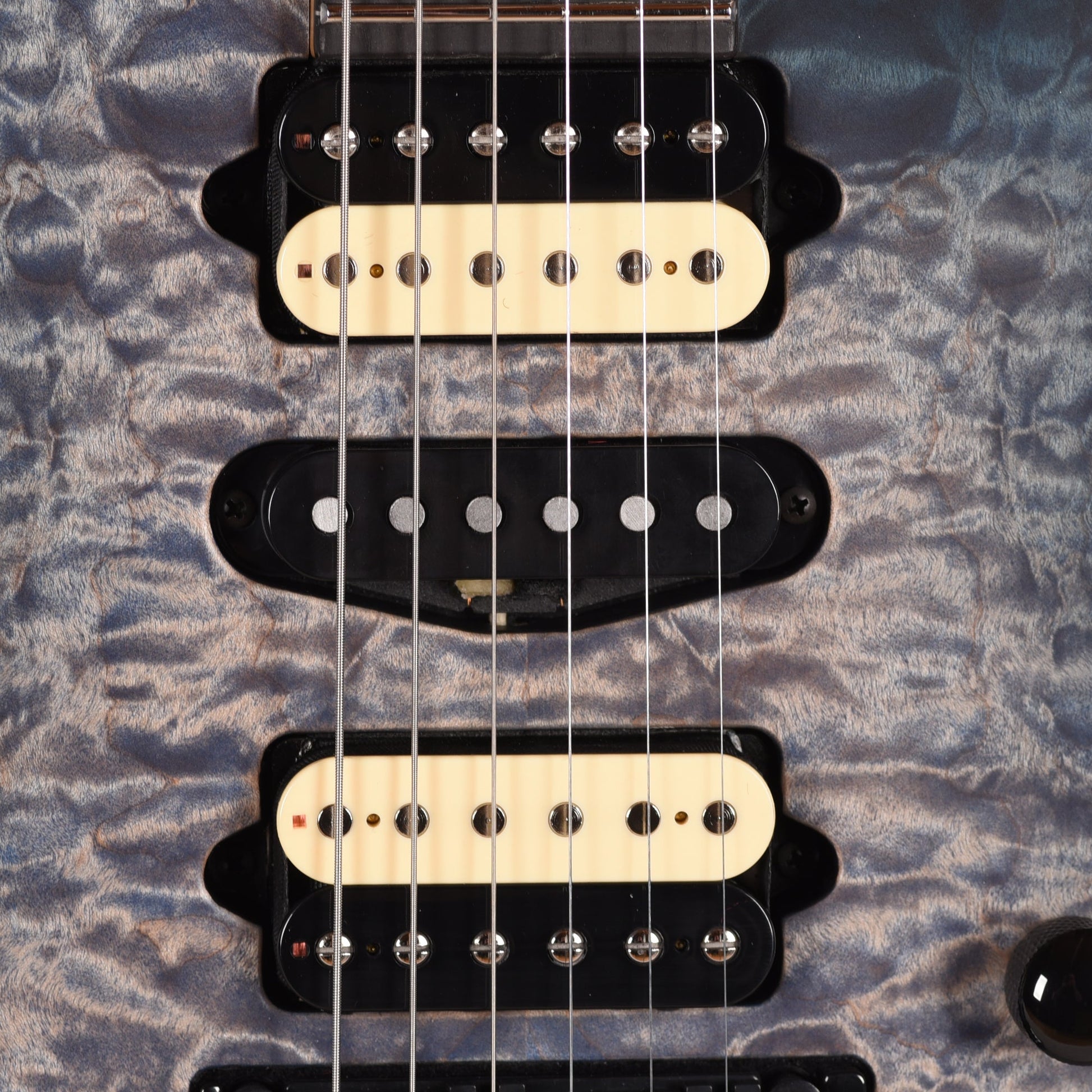 Suhr Custom Modern Faded Trans Whale Blue Burst w/CME-Selected Quilt Maple Top
