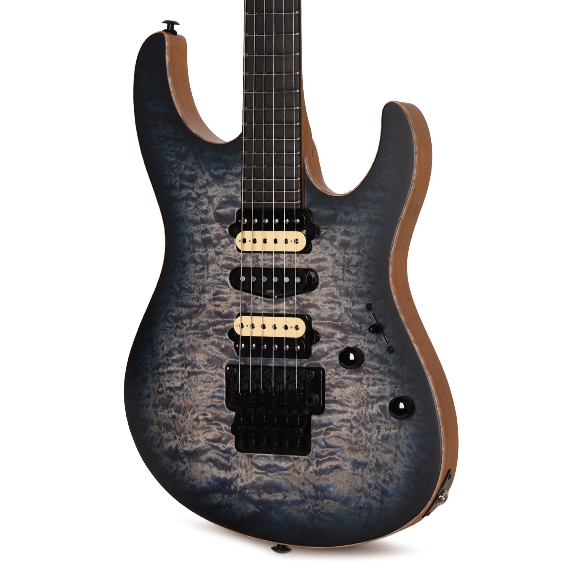 Suhr Custom Modern Faded Trans Whale Blue Burst w/CME-Selected Quilt Maple Top
