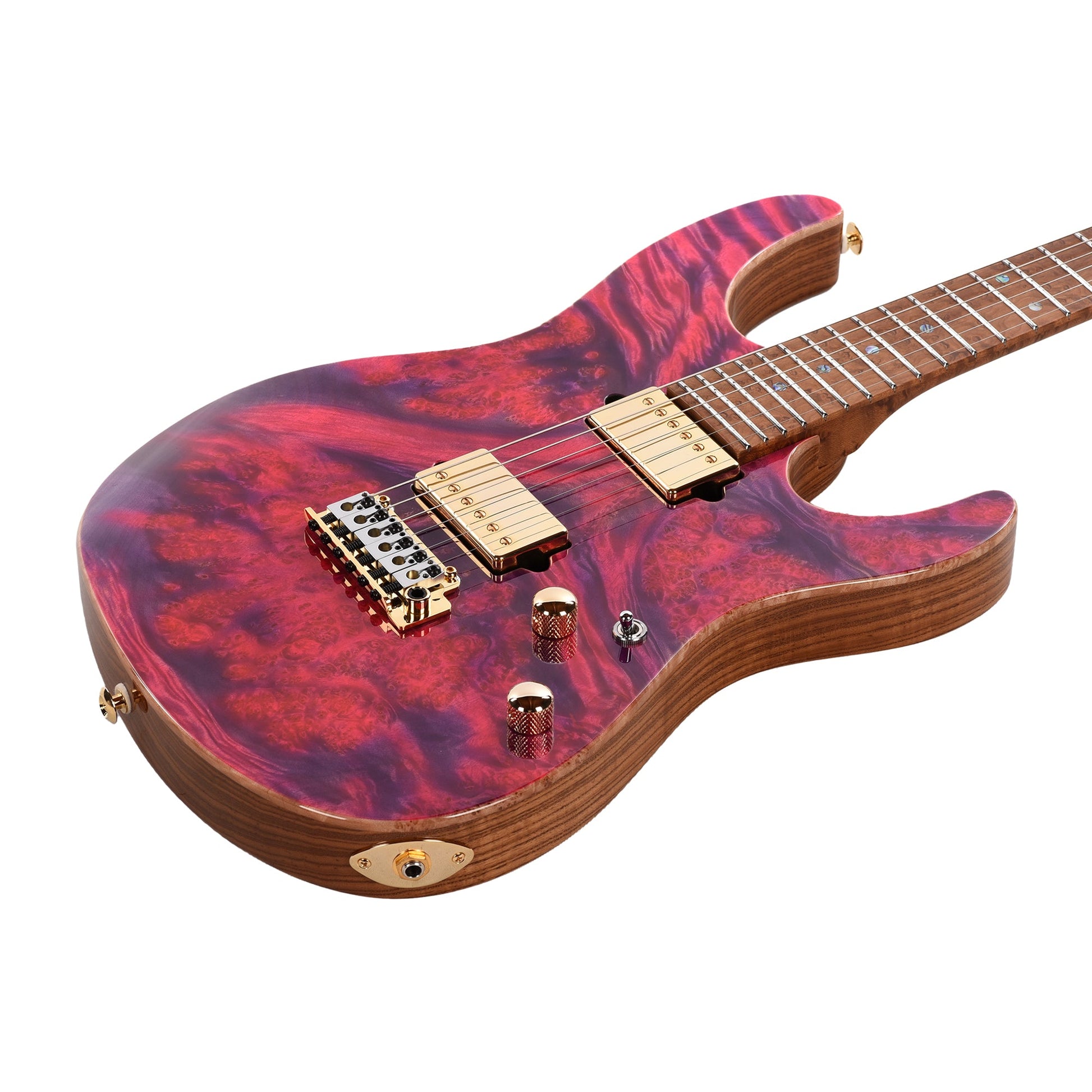 Suhr Custom Modern Pink Algae w/CME-Selected Waterfall Burl Maple Top