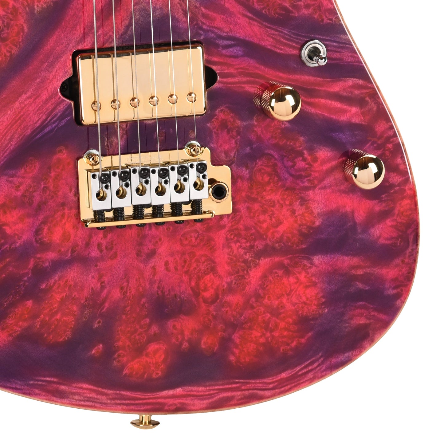 Suhr Custom Modern Pink Algae w/CME-Selected Waterfall Burl Maple Top