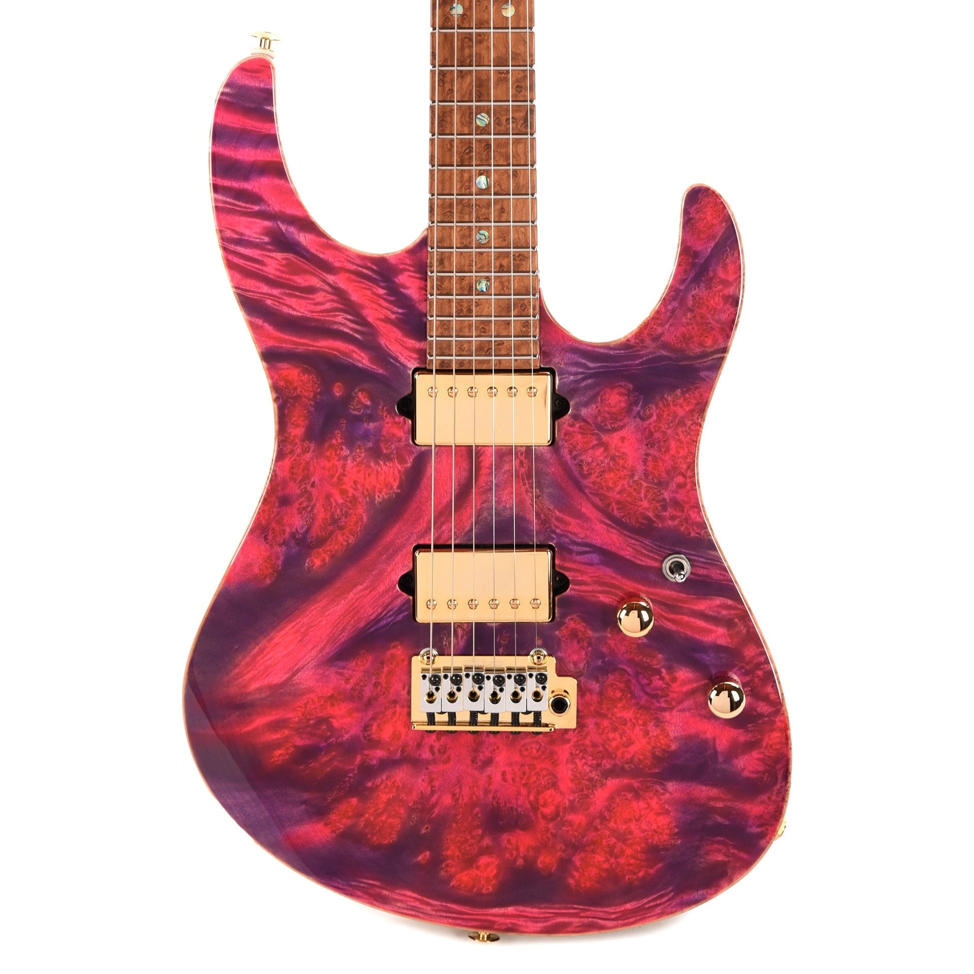 Suhr Custom Modern Pink Algae w/CME-Selected Waterfall Burl Maple Top