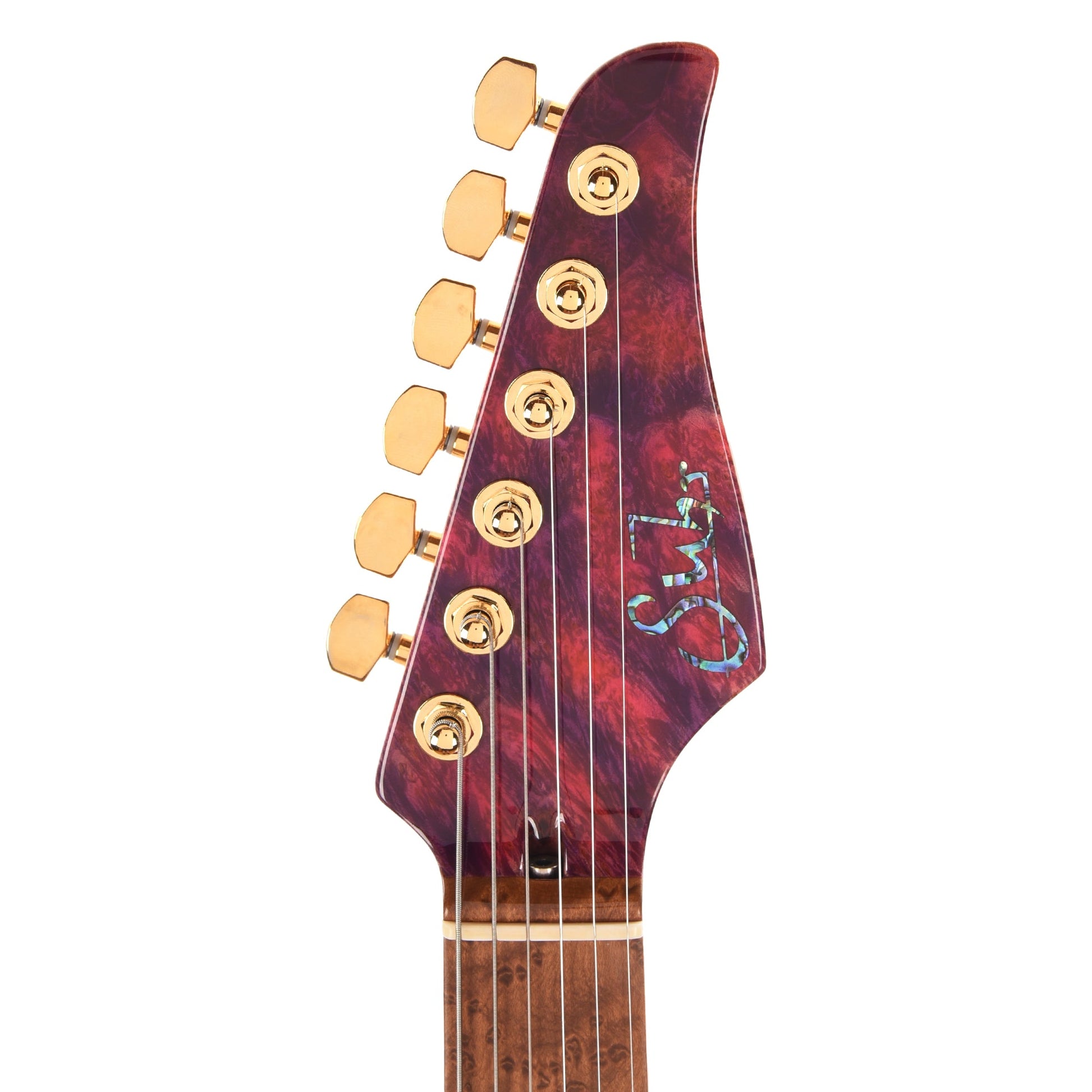 Suhr Custom Modern Pink Algae w/CME-Selected Waterfall Burl Maple Top
