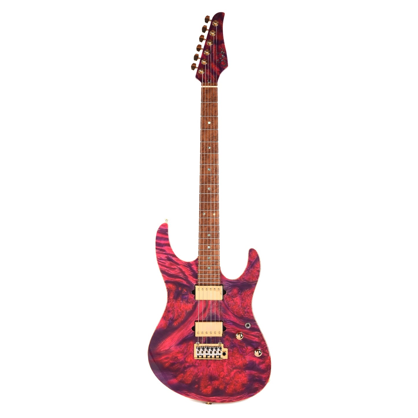 Suhr Custom Modern Pink Algae w/CME-Selected Waterfall Burl Maple Top