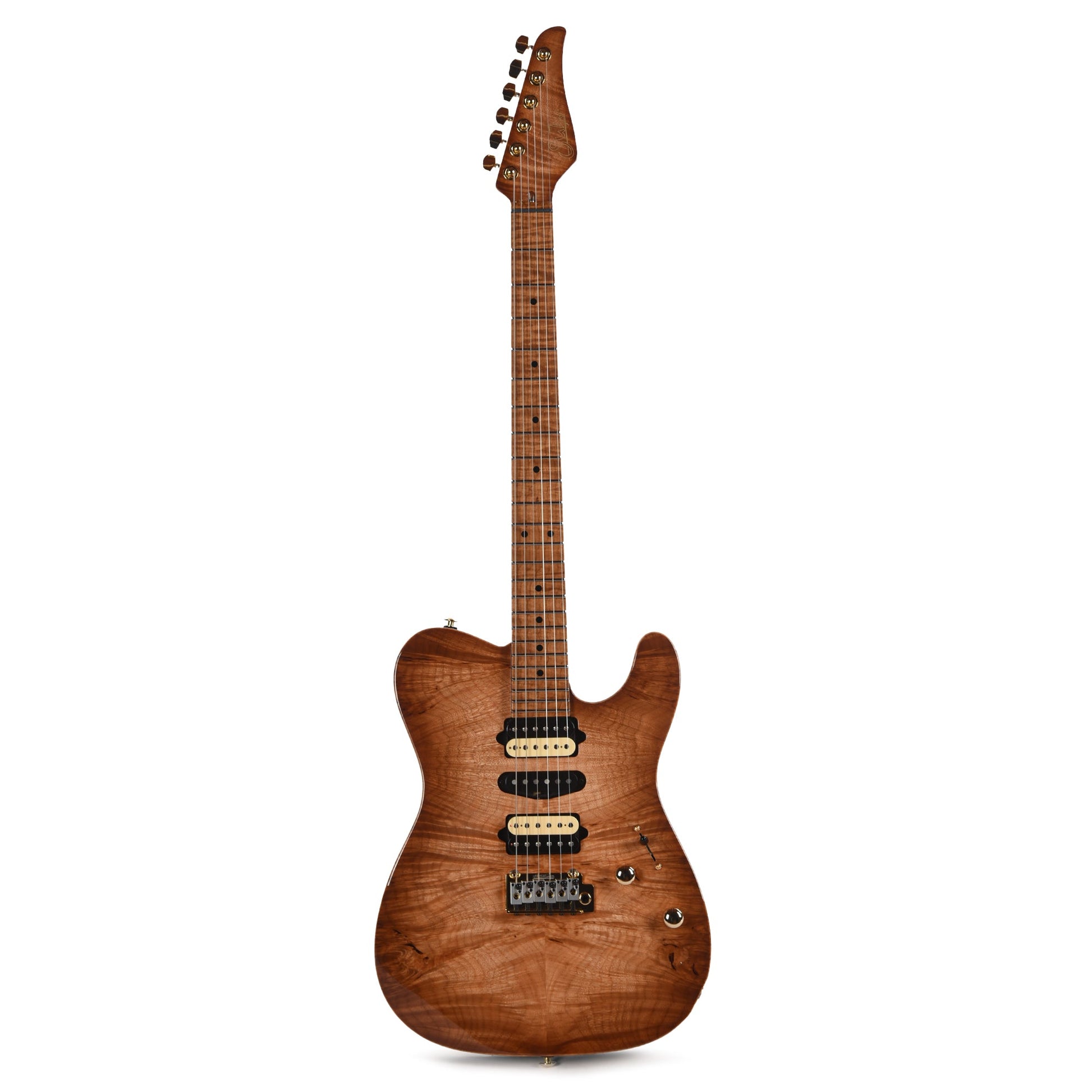 Suhr Custom Modern T Natural Burst w/CME-Selected Waterfall Burl Maple Top