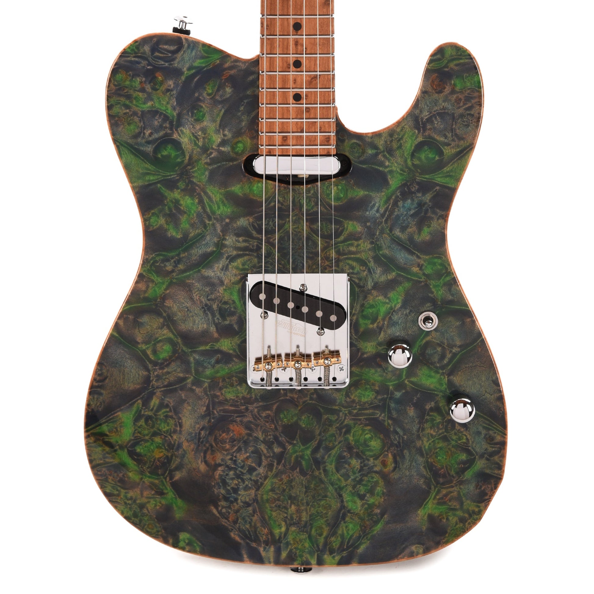 Suhr Custom Modern T Trans Algae w/CME-Selected Burl Maple Top