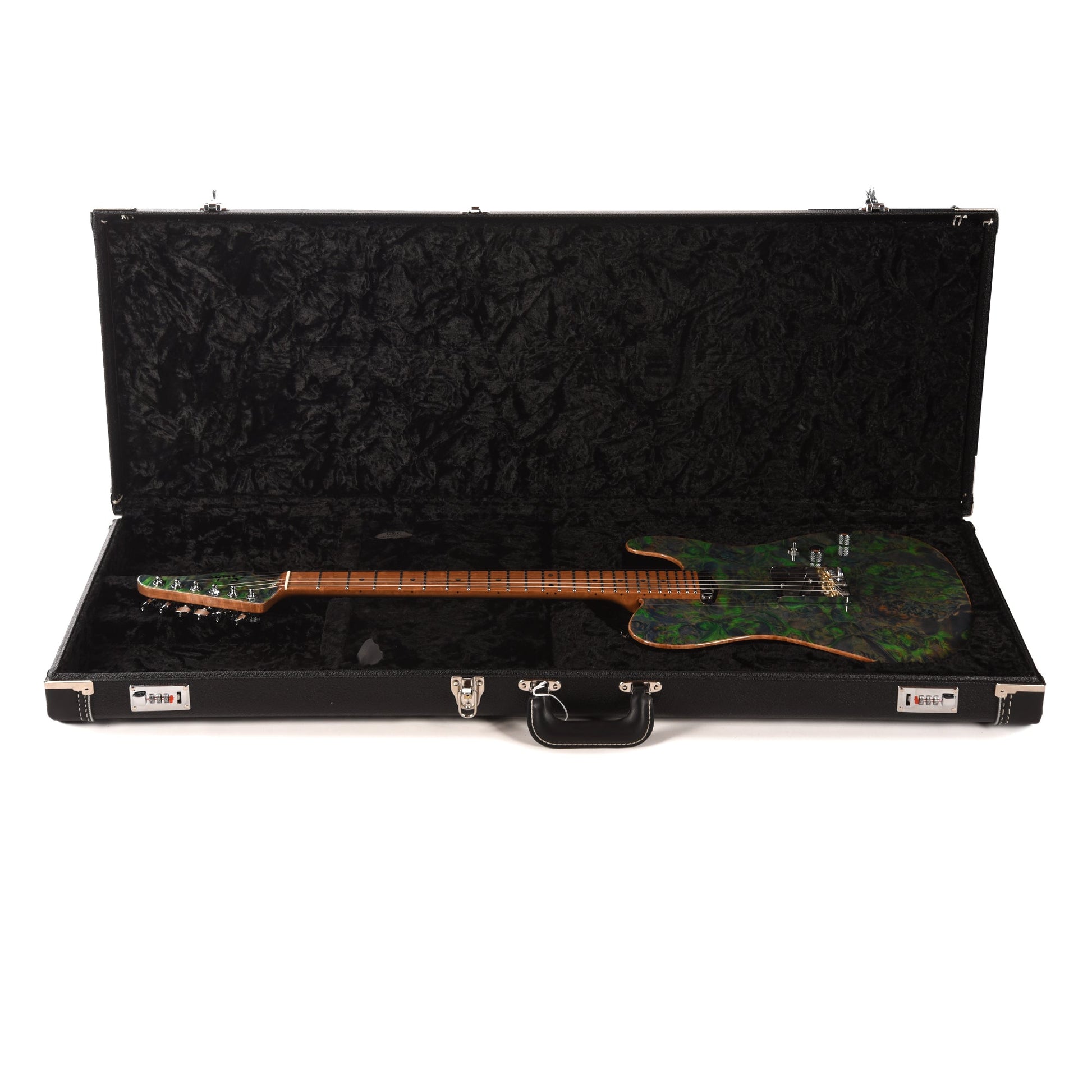Suhr Custom Modern T Trans Algae w/CME-Selected Burl Maple Top
