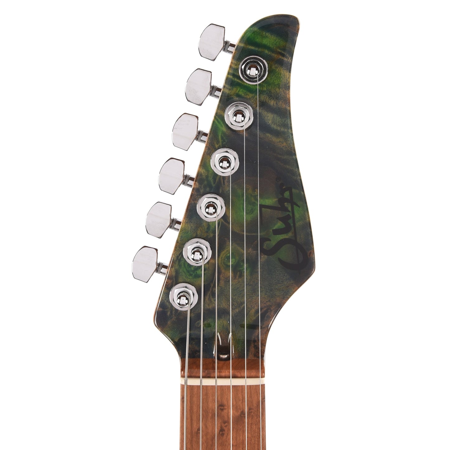 Suhr Custom Modern T Trans Algae w/CME-Selected Burl Maple Top