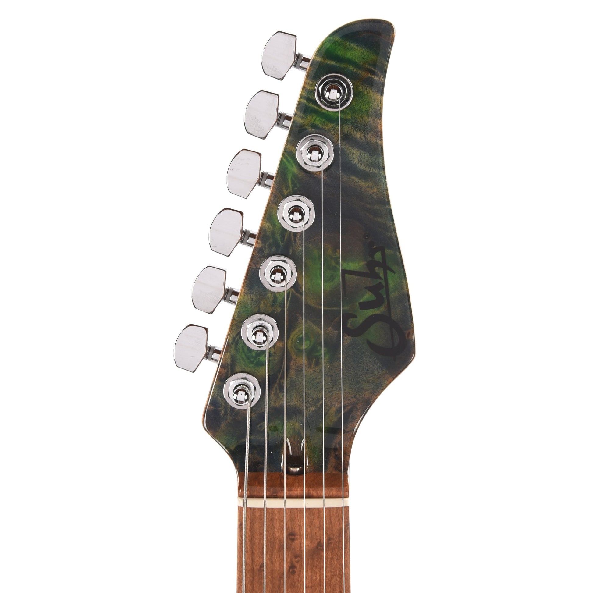 Suhr Custom Modern T Trans Algae w/CME-Selected Burl Maple Top