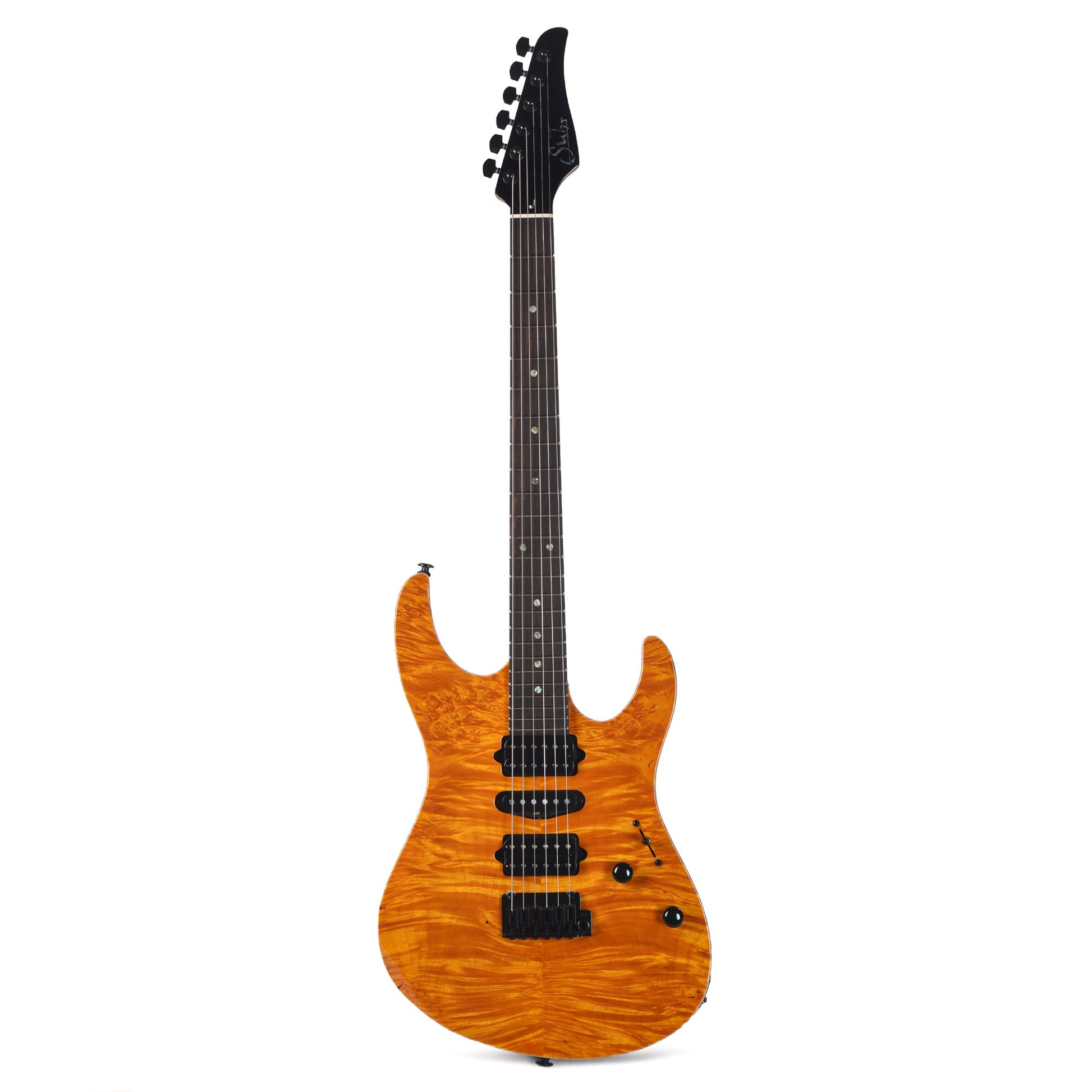 Suhr Custom Modern Trans Caramel w/ CME-Selected Waterfall Burl Maple Top