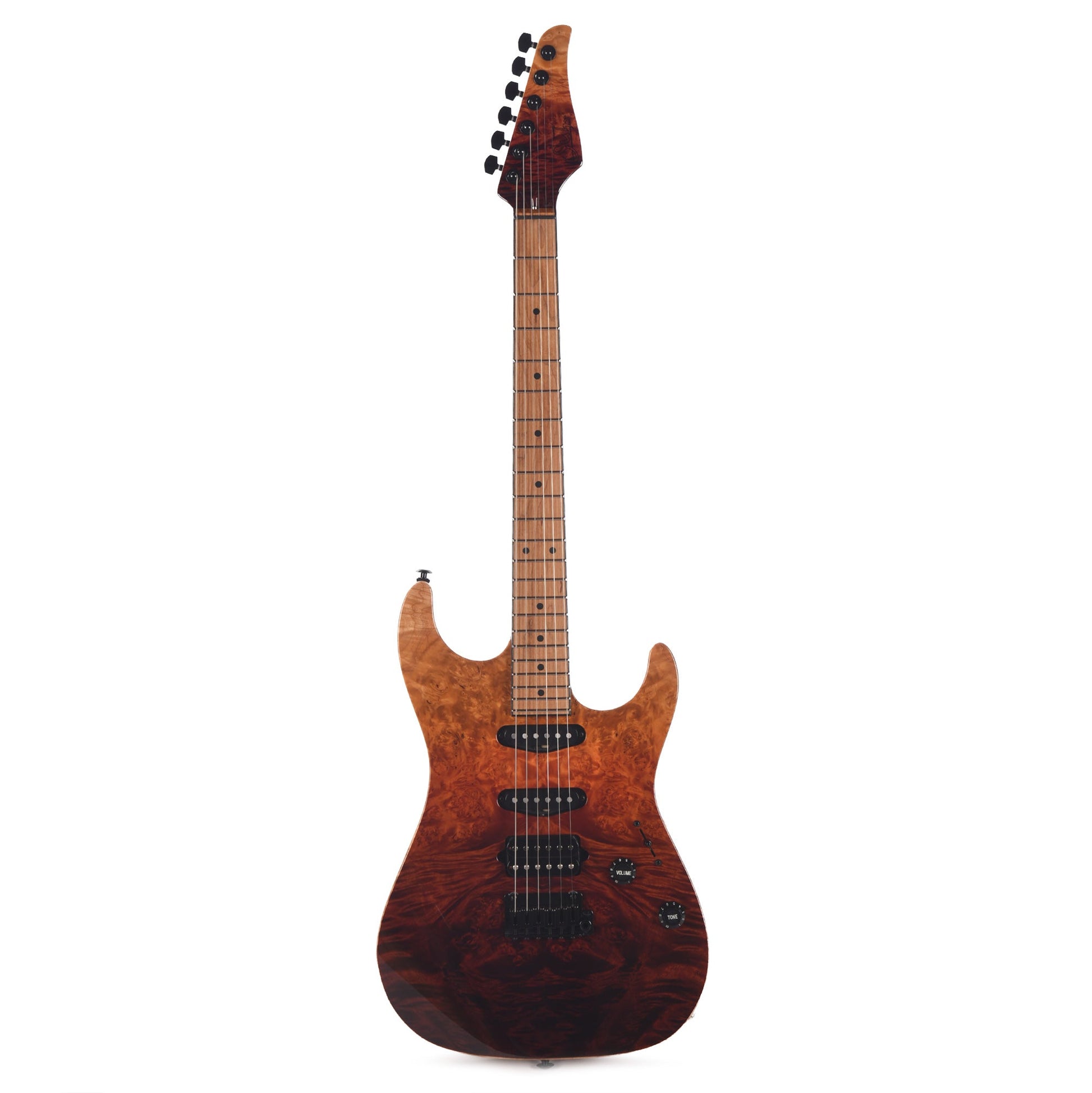 Suhr Custom Standard Desert Gradient w/CME-Selected Burl Maple Top