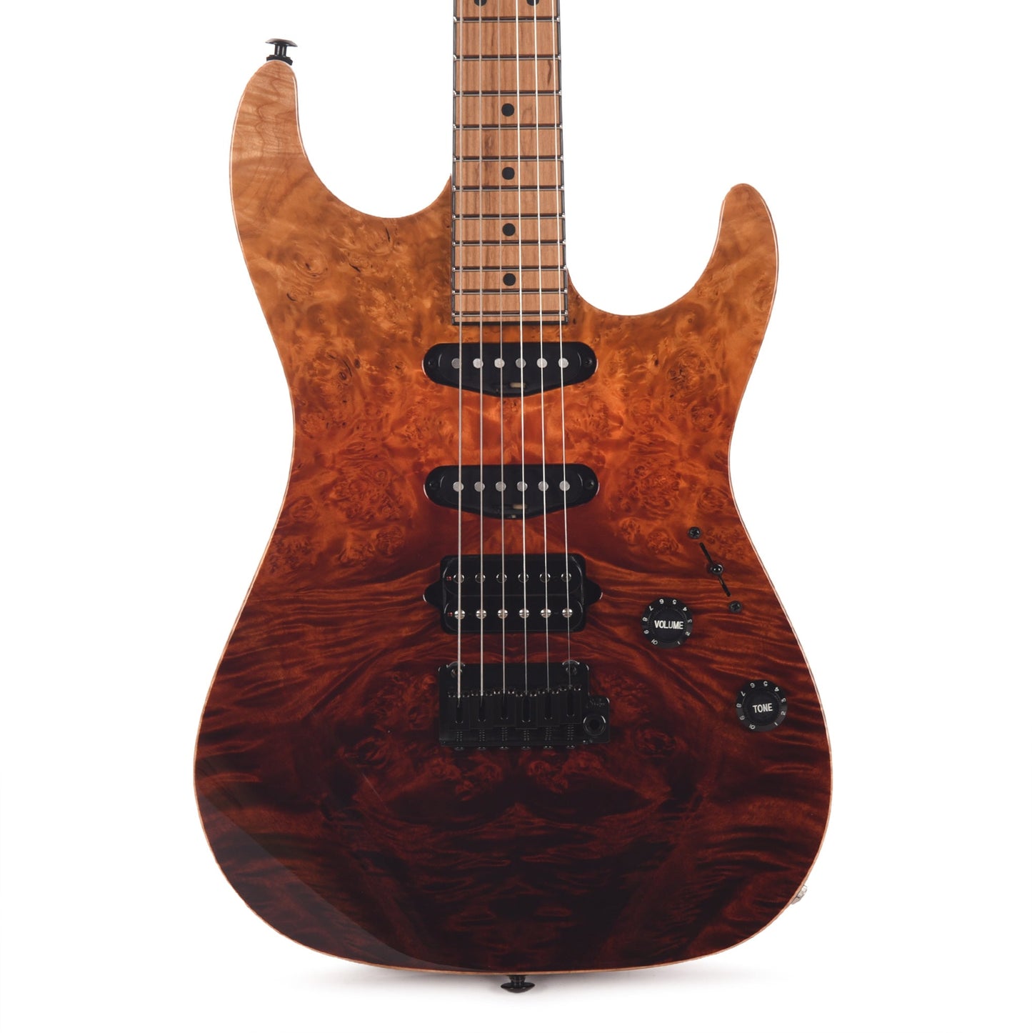Suhr Custom Standard Desert Gradient w/CME-Selected Burl Maple Top