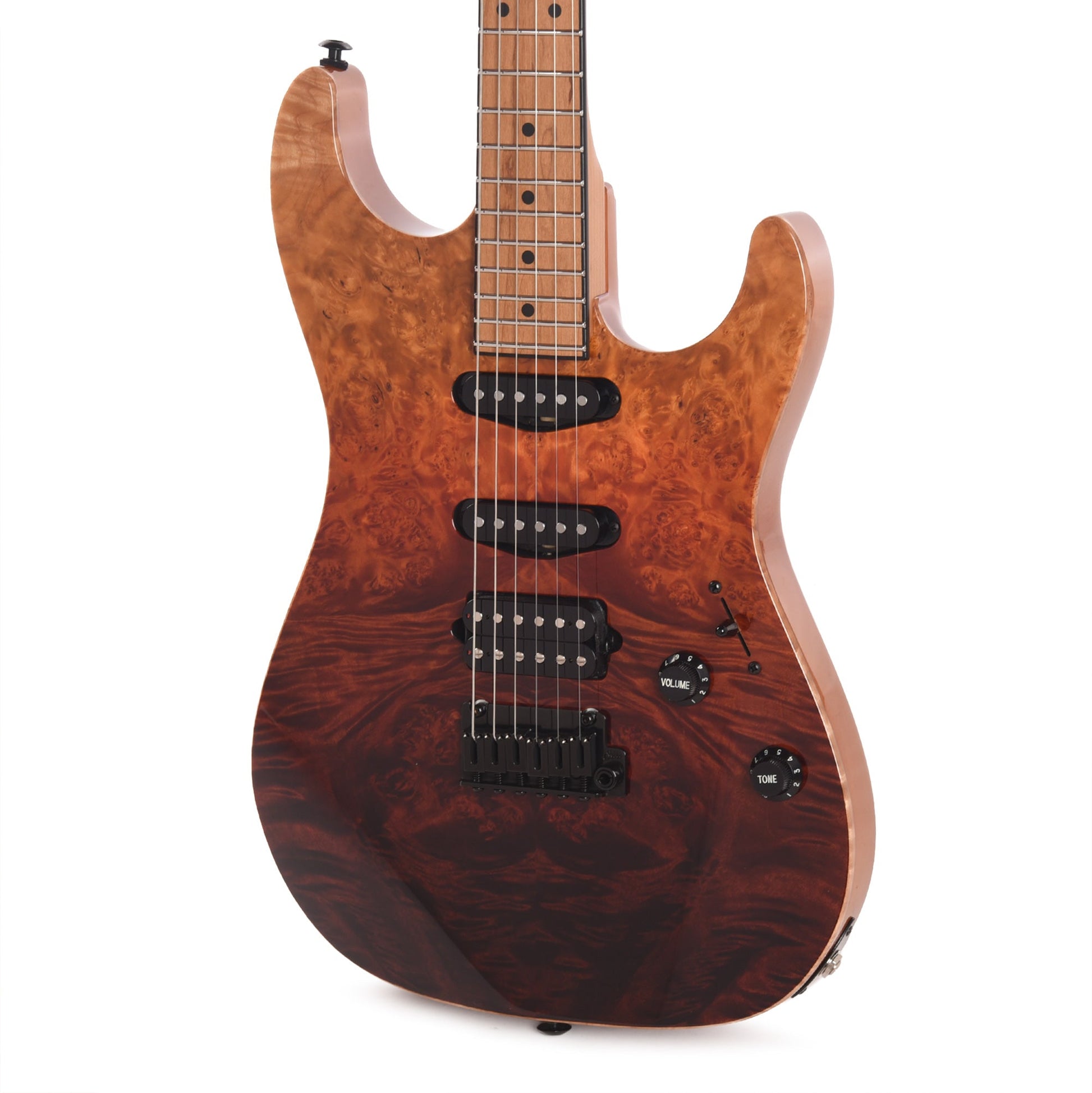 Suhr Custom Standard Desert Gradient w/CME-Selected Burl Maple Top