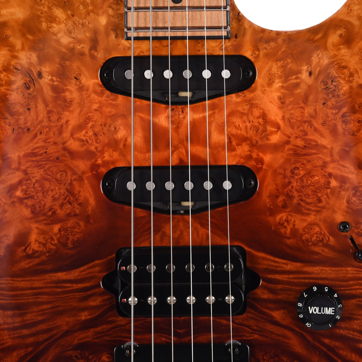 Suhr Custom Standard Desert Gradient w/CME-Selected Burl Maple Top