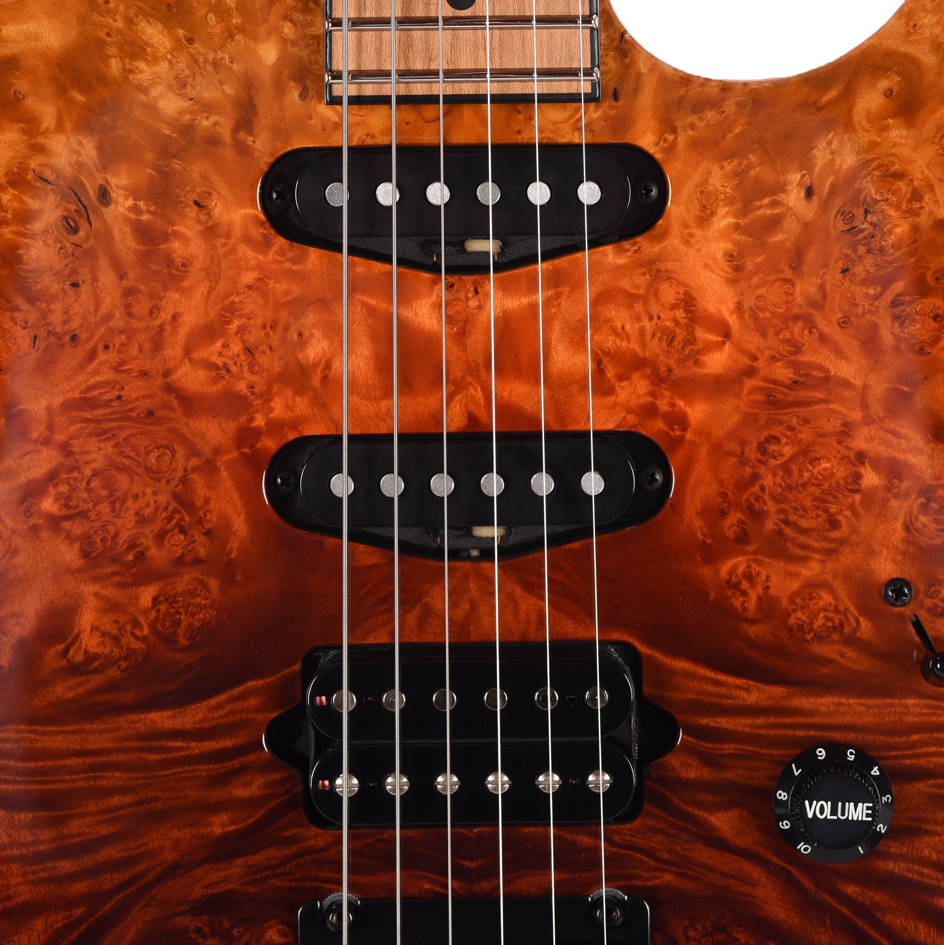 Suhr Custom Standard Desert Gradient w/CME-Selected Burl Maple Top