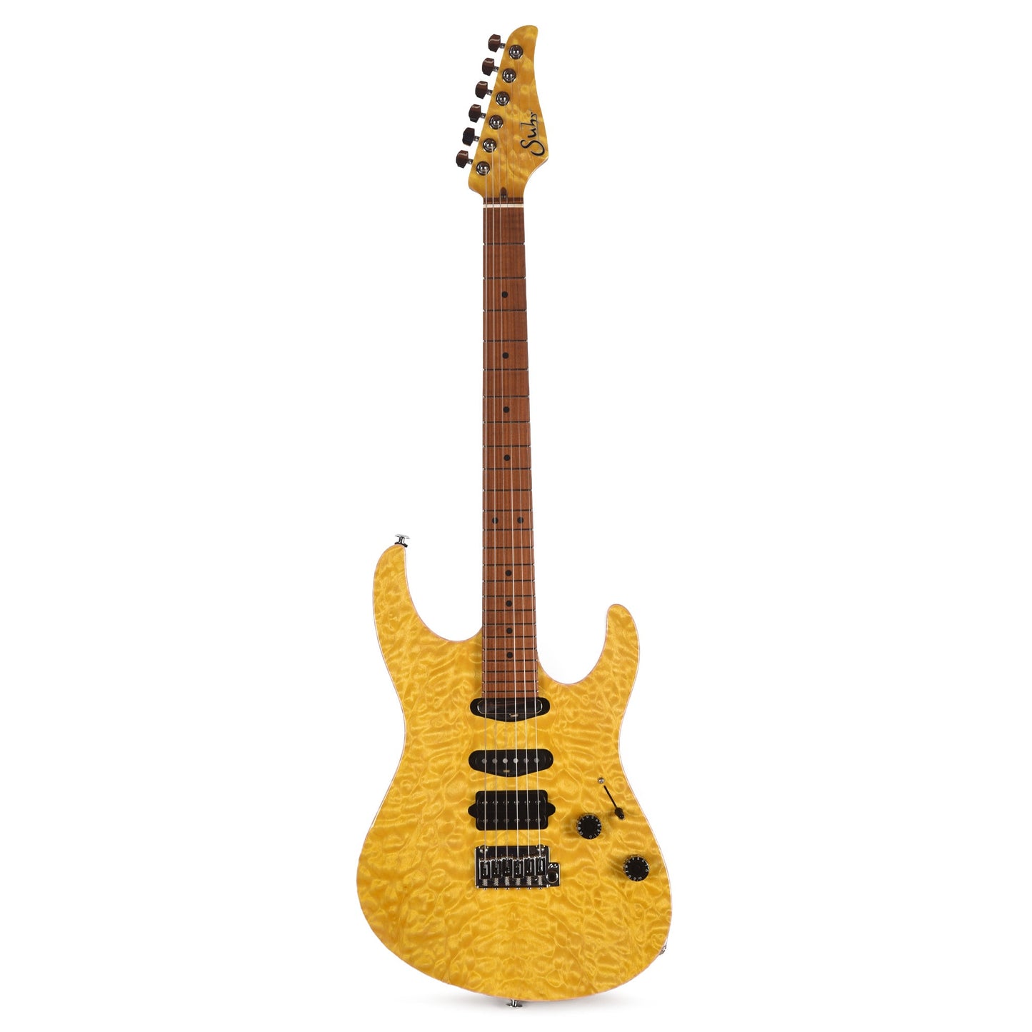Suhr Custom Modern Trans Lemon Yellow w/ CME-Selected Quilt Maple Top