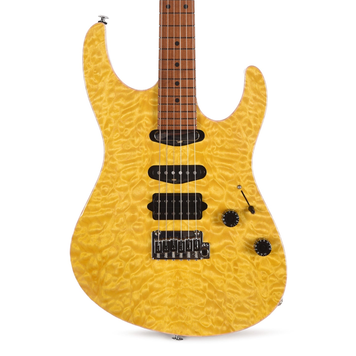 Suhr Custom Modern Trans Lemon Yellow w/ CME-Selected Quilt Maple Top