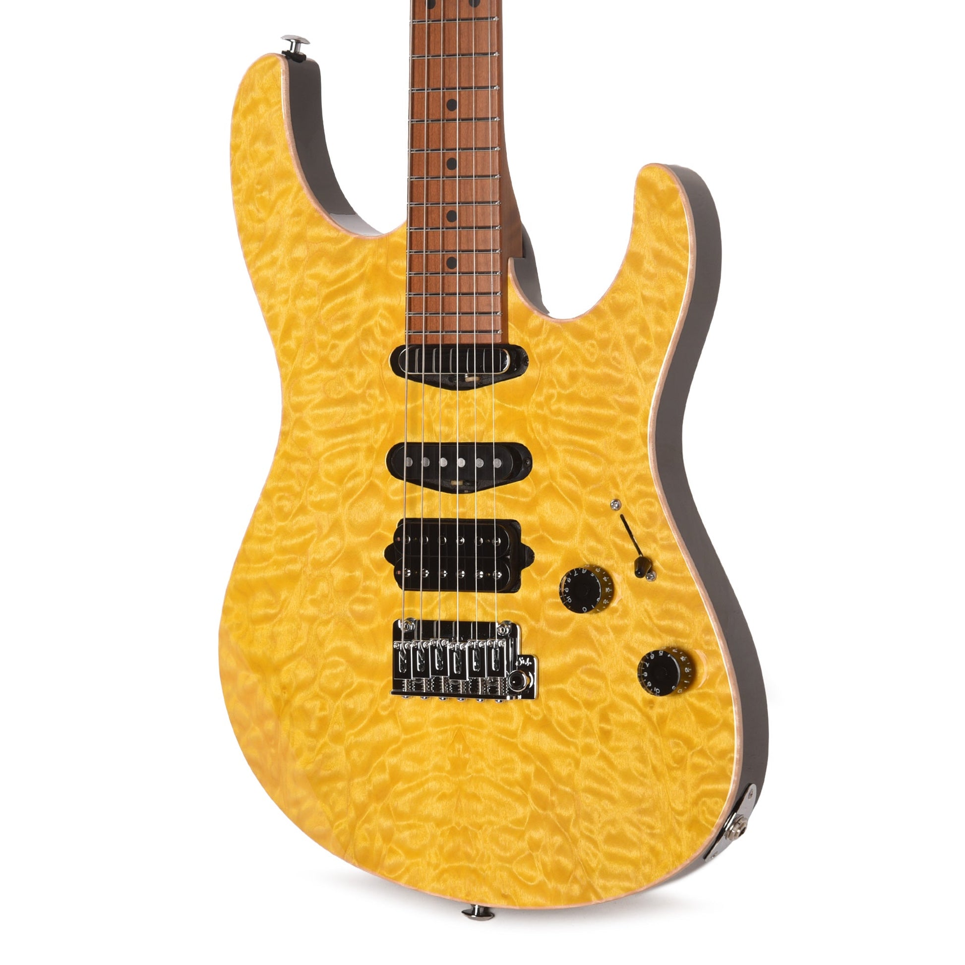 Suhr Custom Modern Trans Lemon Yellow w/ CME-Selected Quilt Maple Top