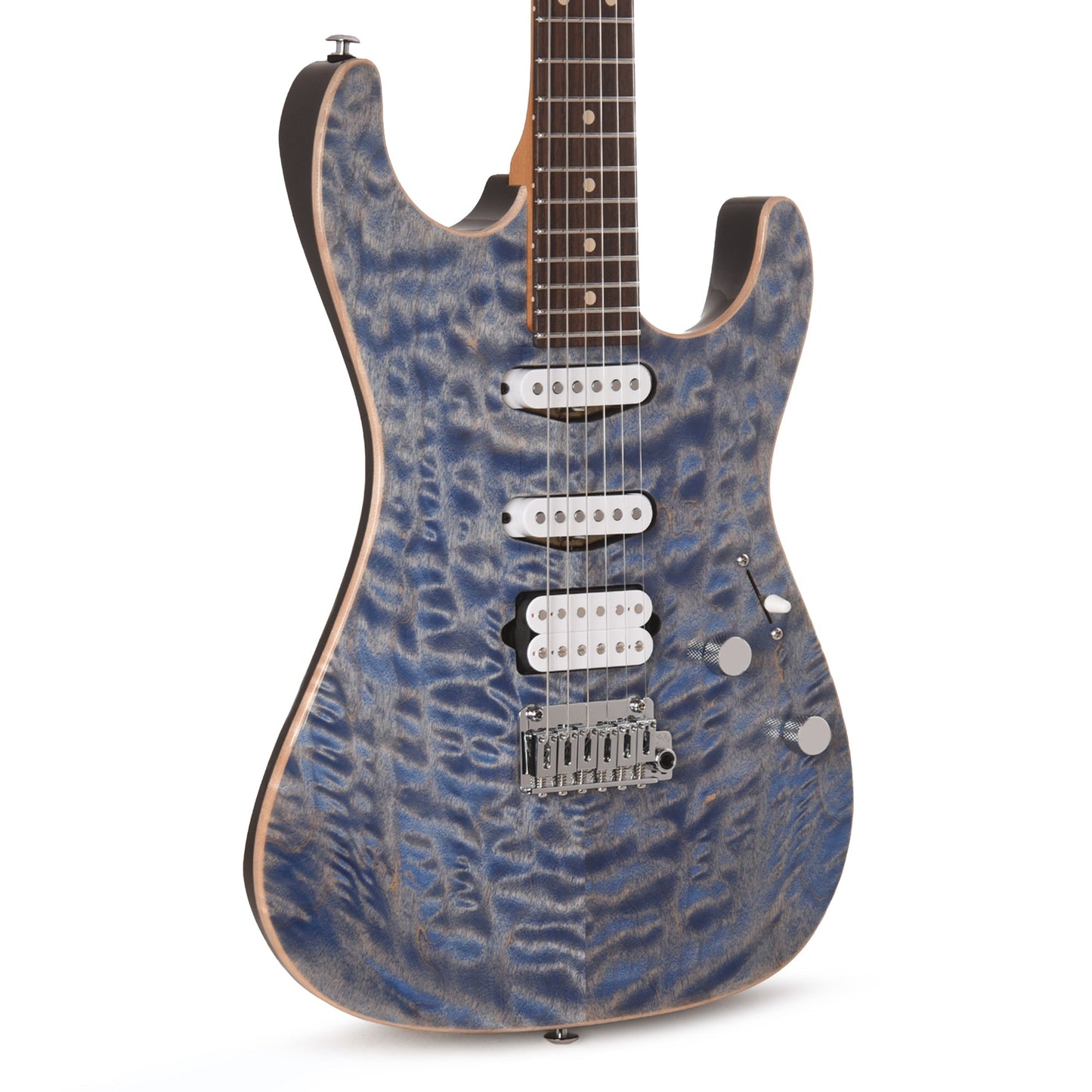 Suhr Custom Standard Trans Blue Denim w/ CME-Selected Quilt Maple Top