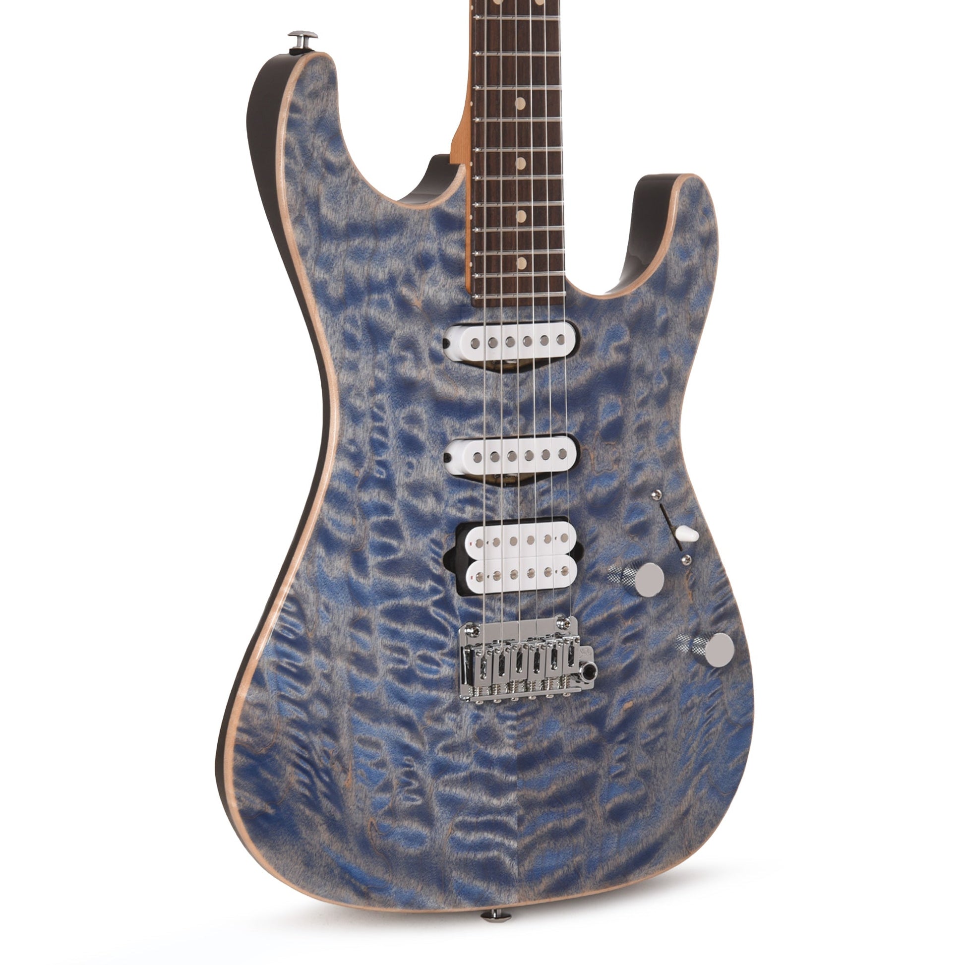 Suhr Custom Standard Trans Blue Denim w/ CME-Selected Quilt Maple Top