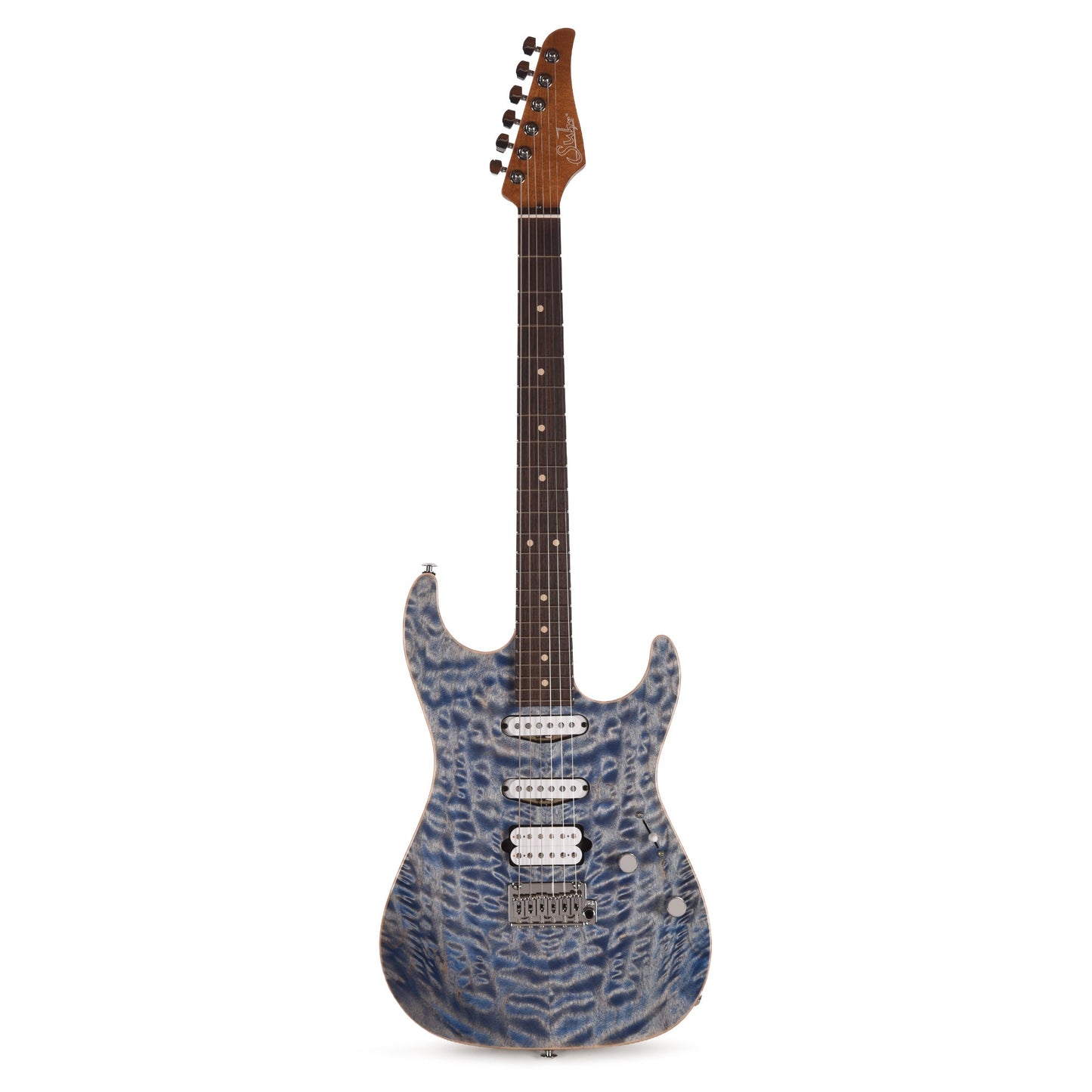 Suhr Custom Standard Trans Blue Denim w/ CME-Selected Quilt Maple Top