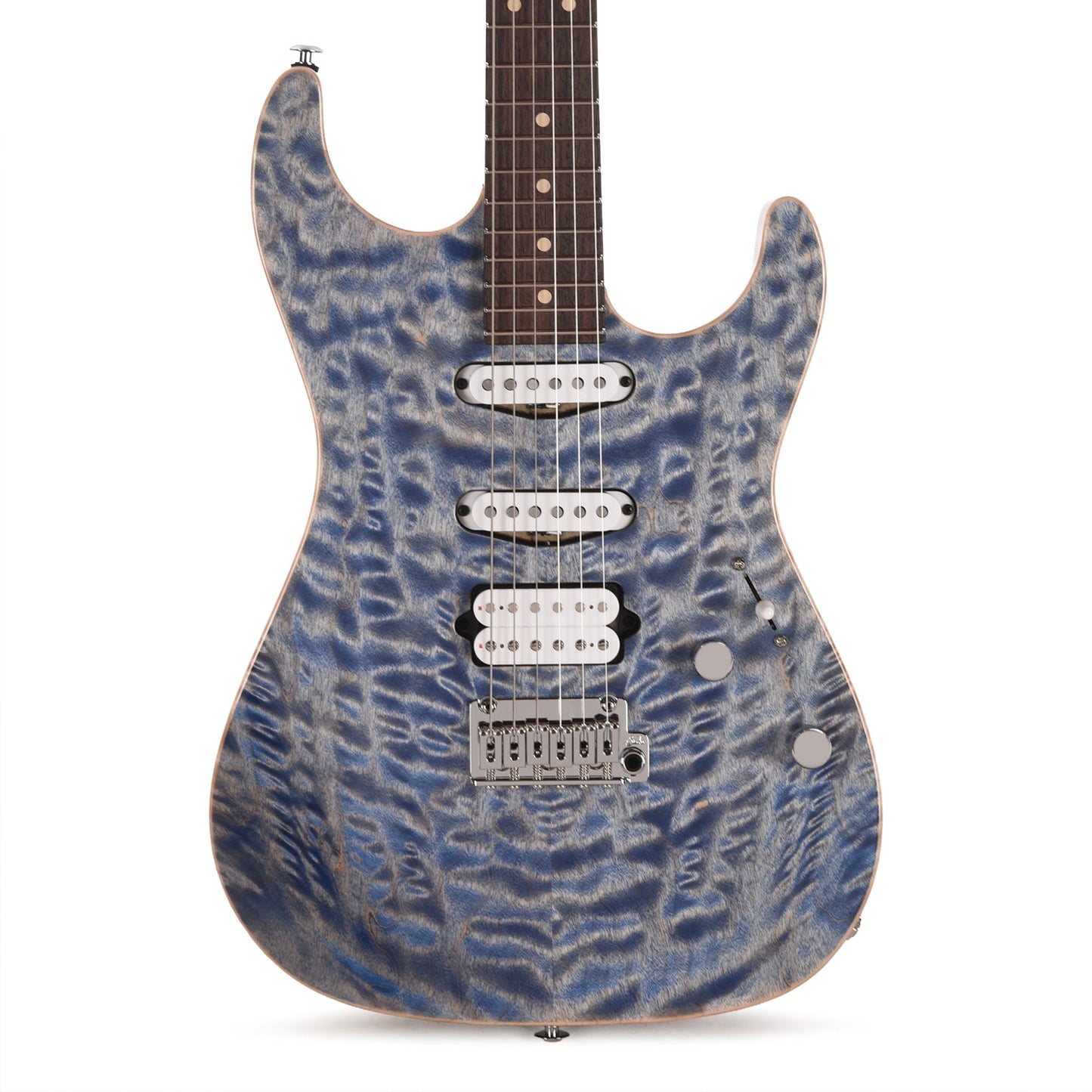 Suhr Custom Standard Trans Blue Denim w/ CME-Selected Quilt Maple Top